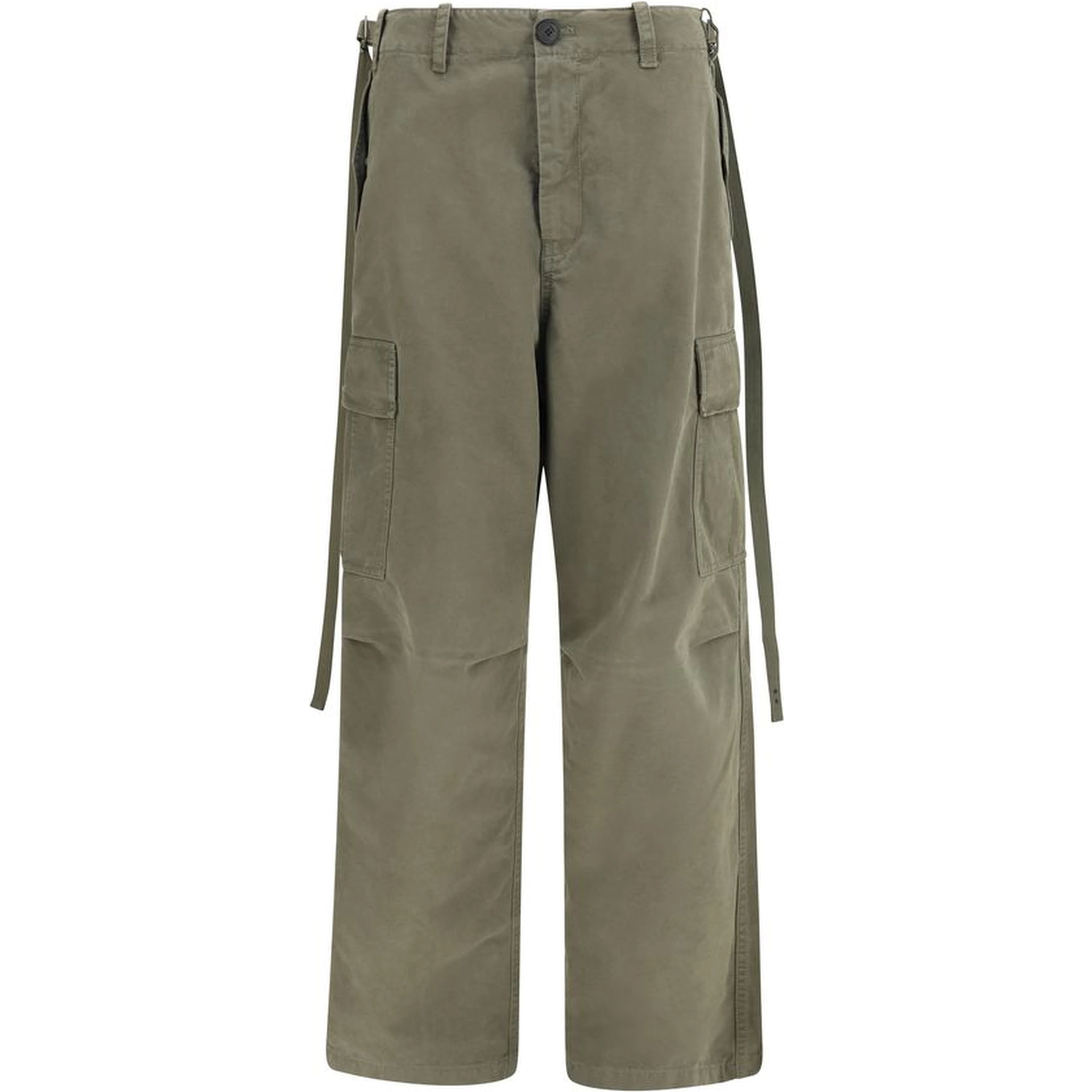 Bicolor Cotton Cargo Pants