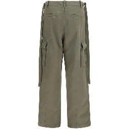 Bicolor Cotton Cargo Pants