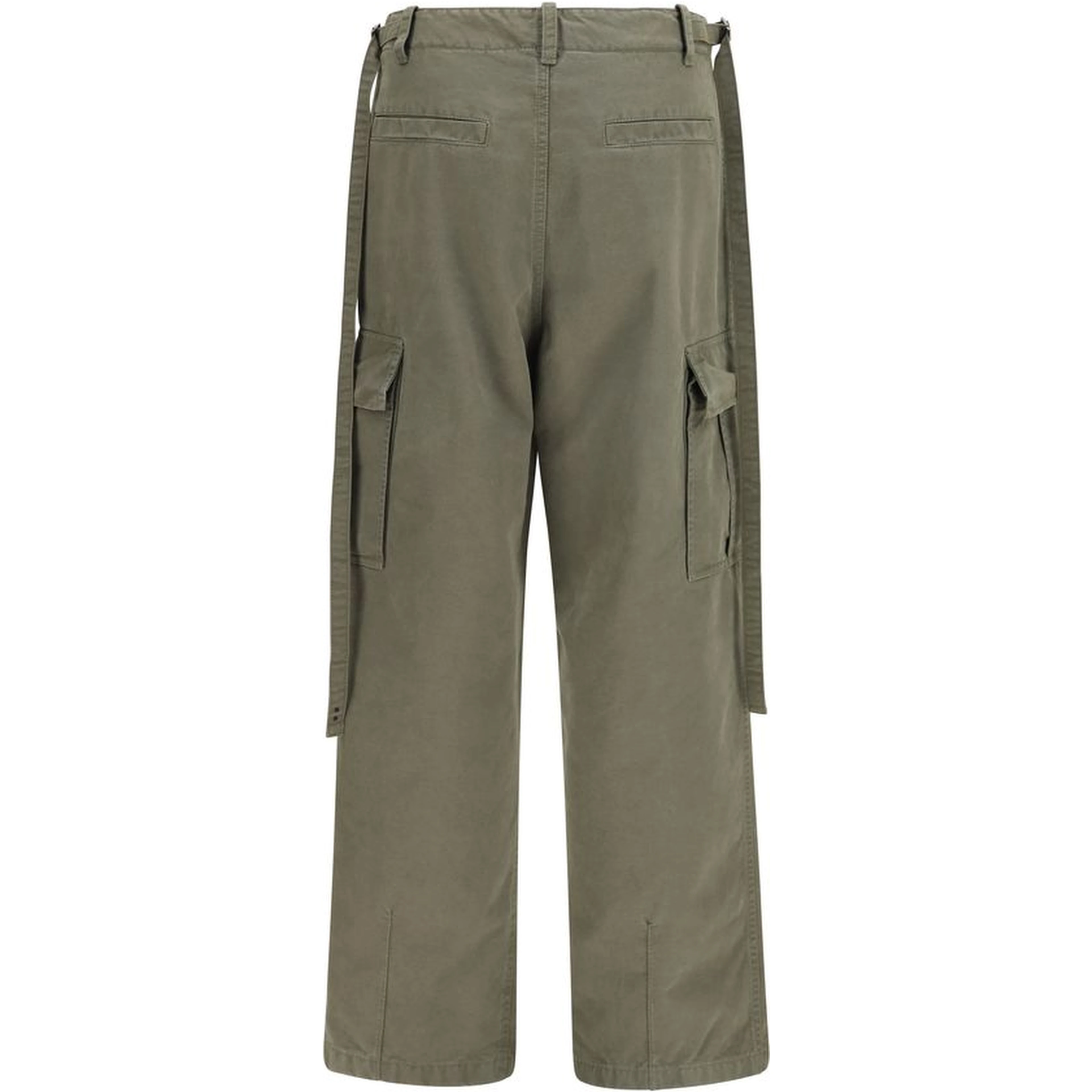 Bicolor Cotton Cargo Pants