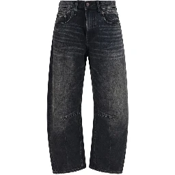 Black Cotton Boyfriend Jeans