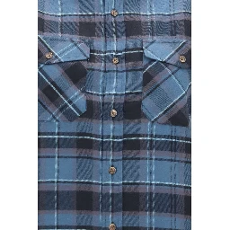 Blue Cotton Pattern Shirt