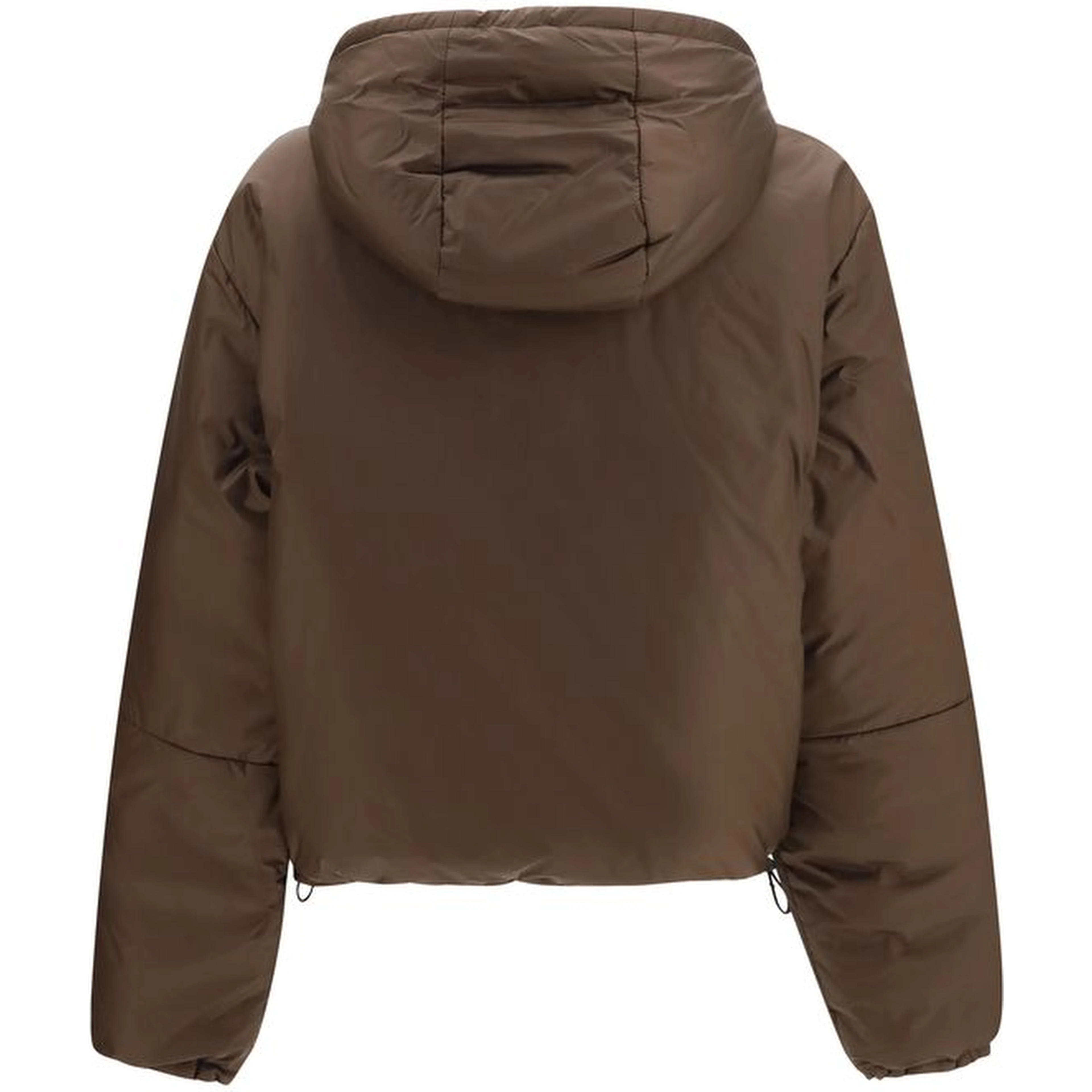 Brown Recycled Polyamide Full-Length Jacket