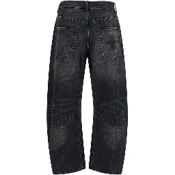 Black Cotton Boyfriend Jeans
