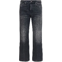 Black Cotton Boyfriend Jeans