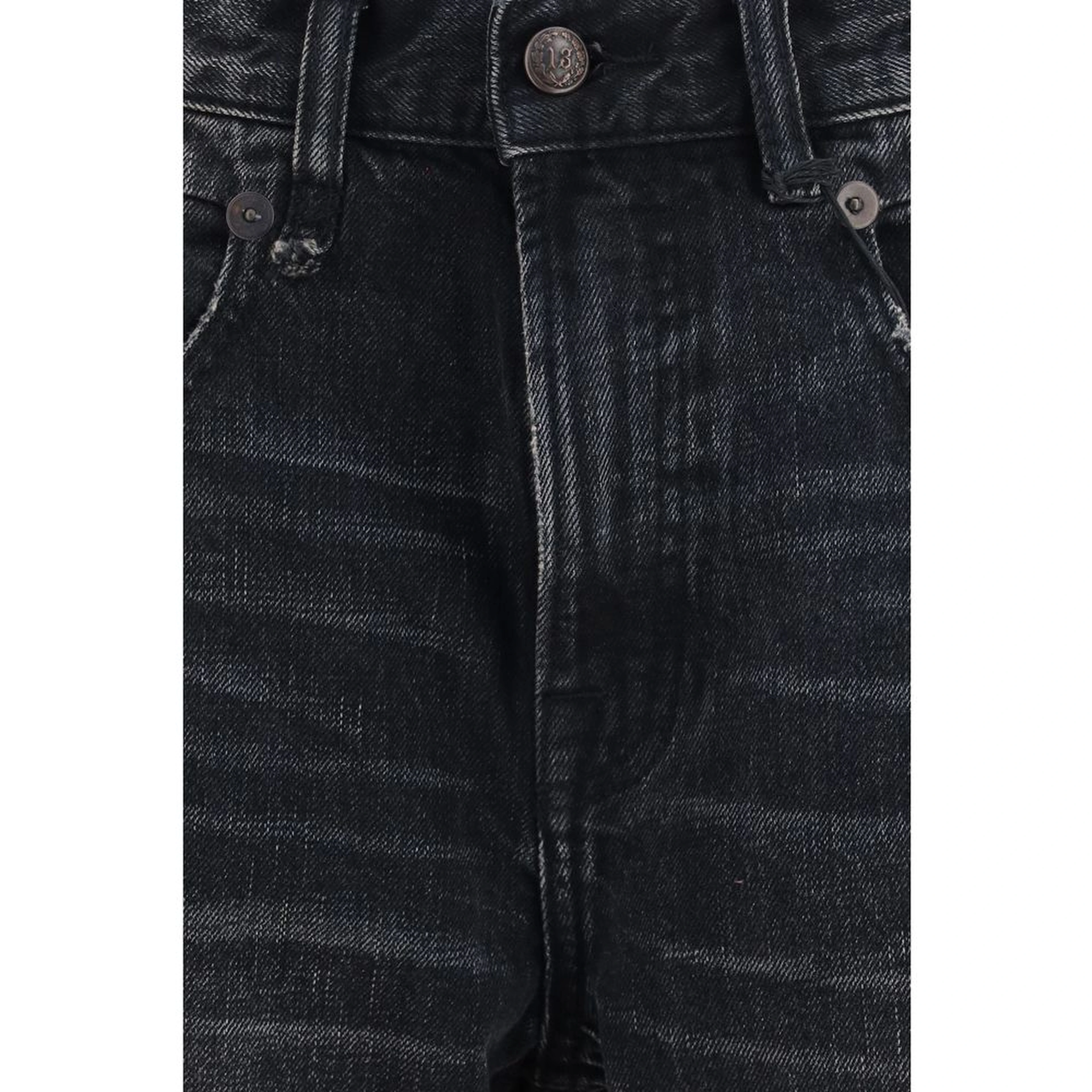 Black Cotton Boyfriend Jeans
