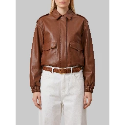 Dark copper Astra bomber jacket