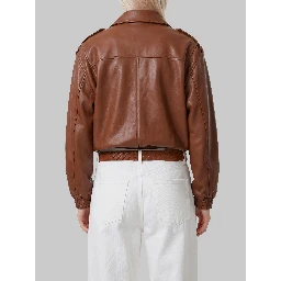Dark copper Astra bomber jacket