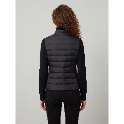Padded wool-blend cardigan