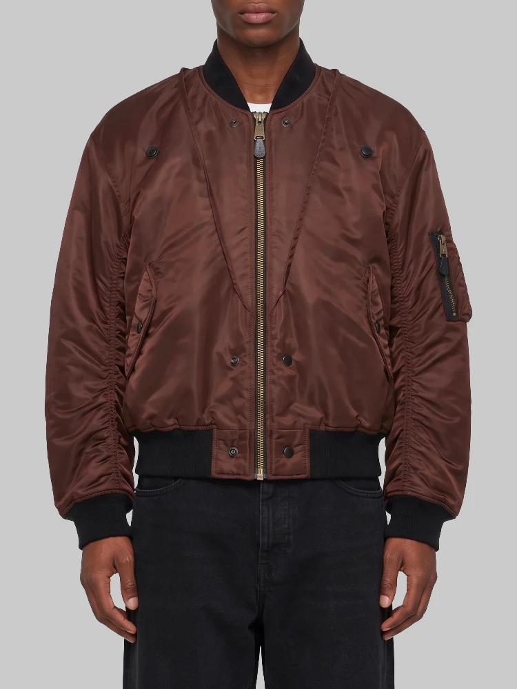 Reversible olive brown bomber