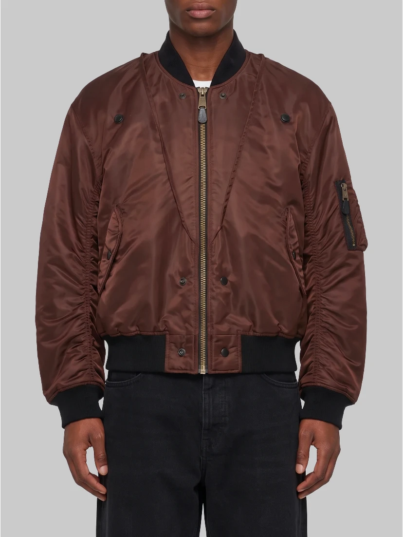 Reversible olive brown bomber