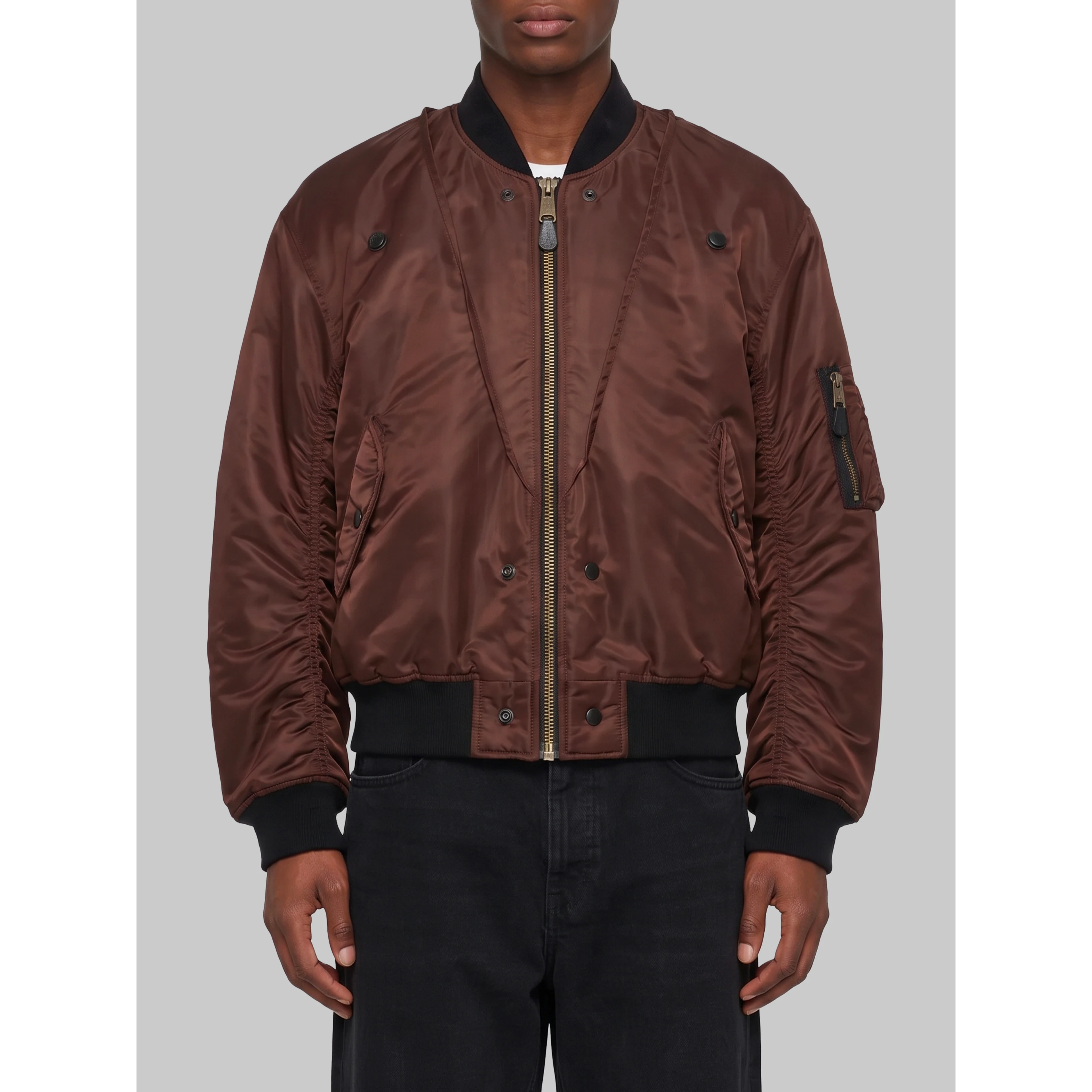 Reversible olive brown bomber