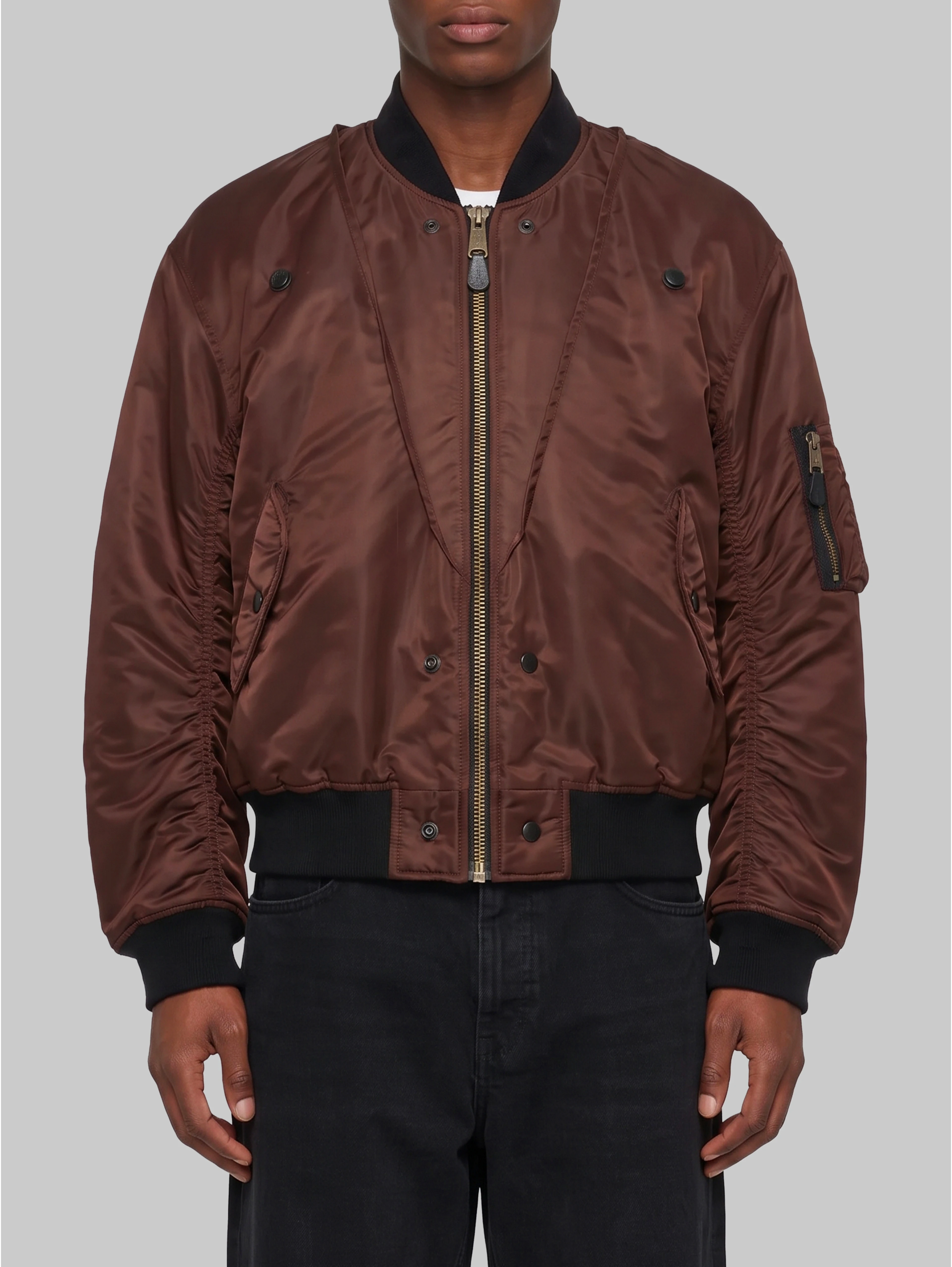 Reversible olive brown bomber