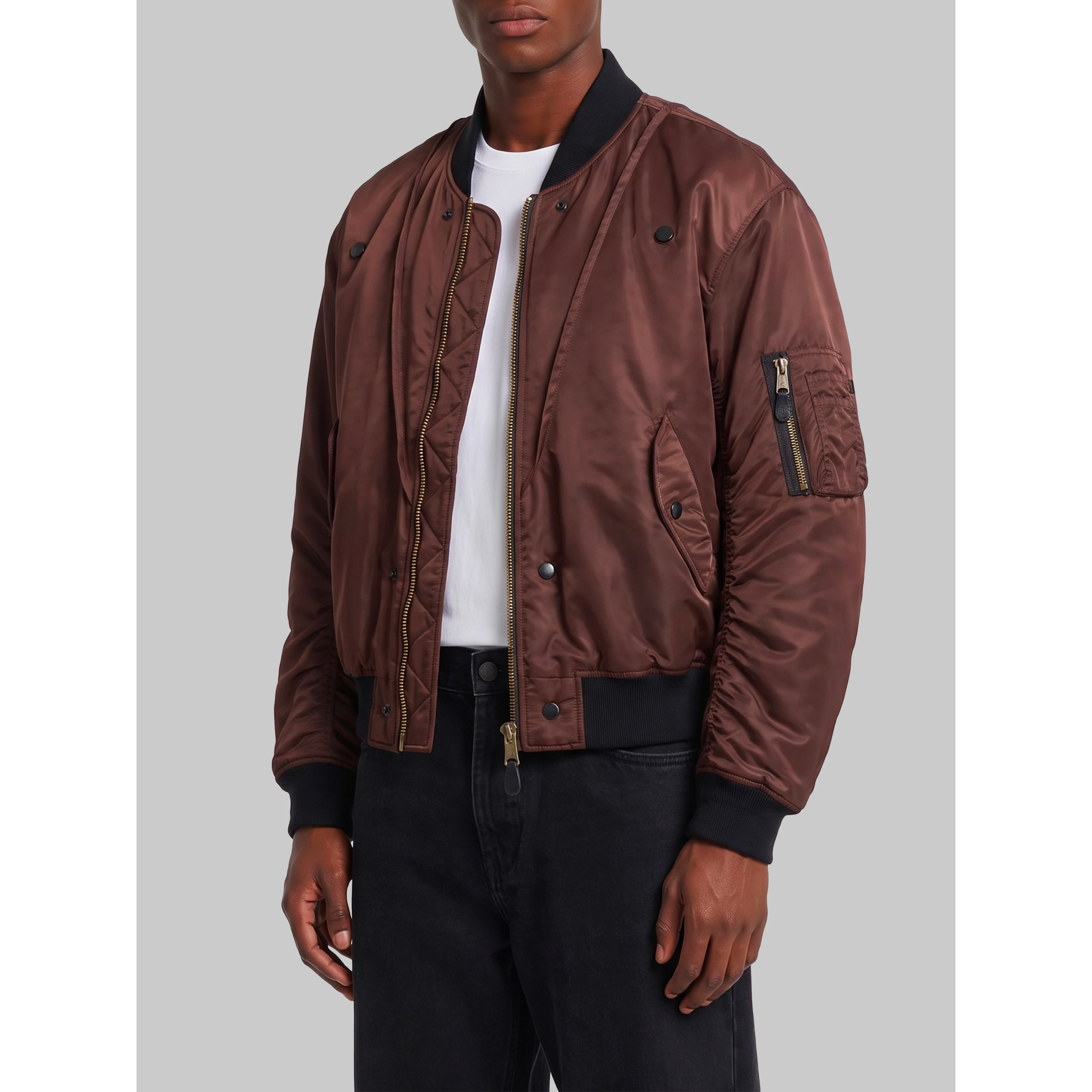 Reversible olive brown bomber