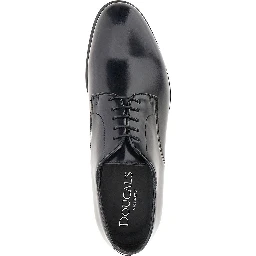 Brushed leather laced shoes