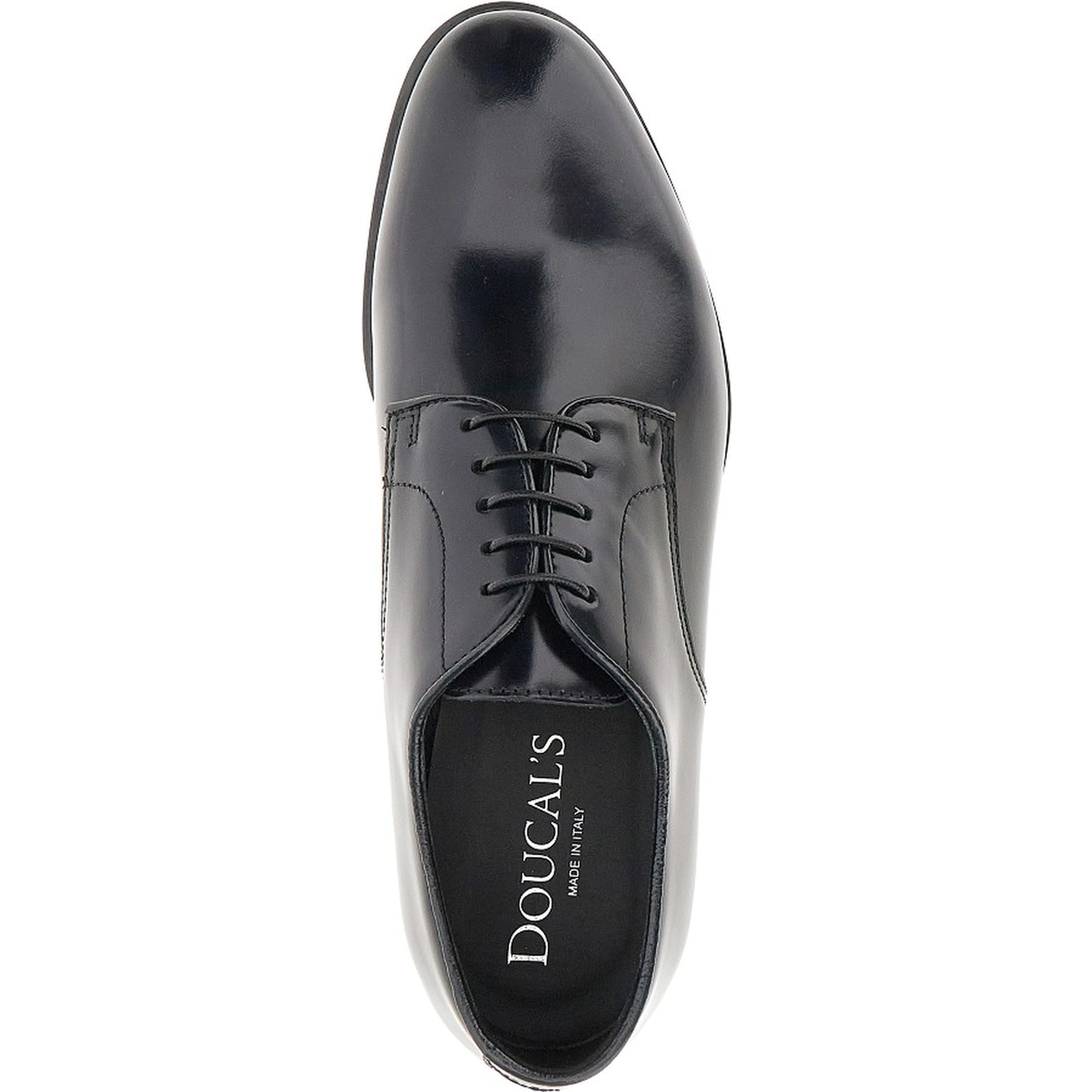 Brushed leather laced shoes