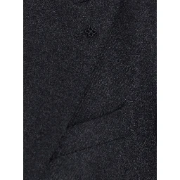 Montecarlo Grey Double-breasted Jacket with Peak revers and pin on the front in wool for men