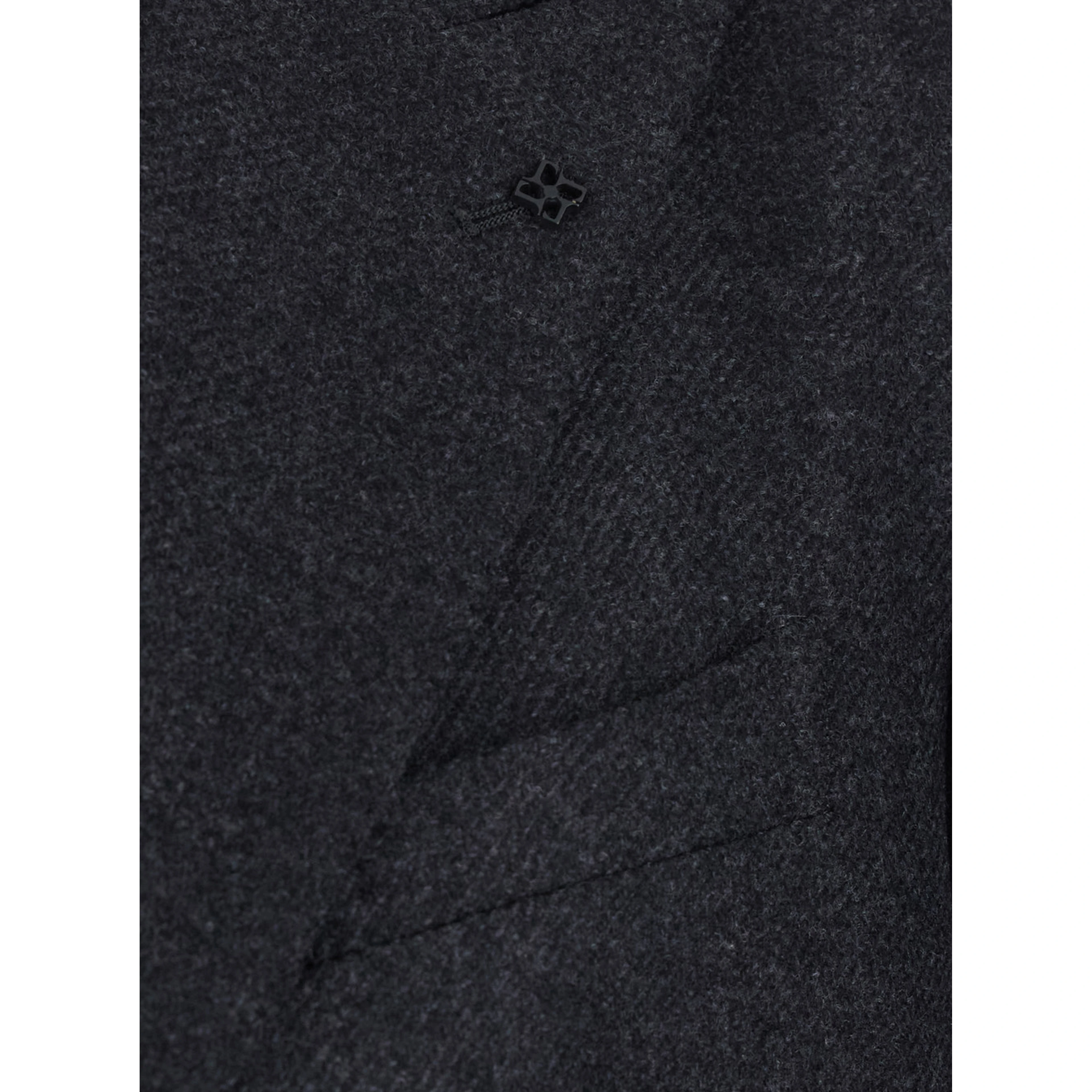 Montecarlo Grey Double-breasted Jacket with Peak revers and pin on the front in wool for men