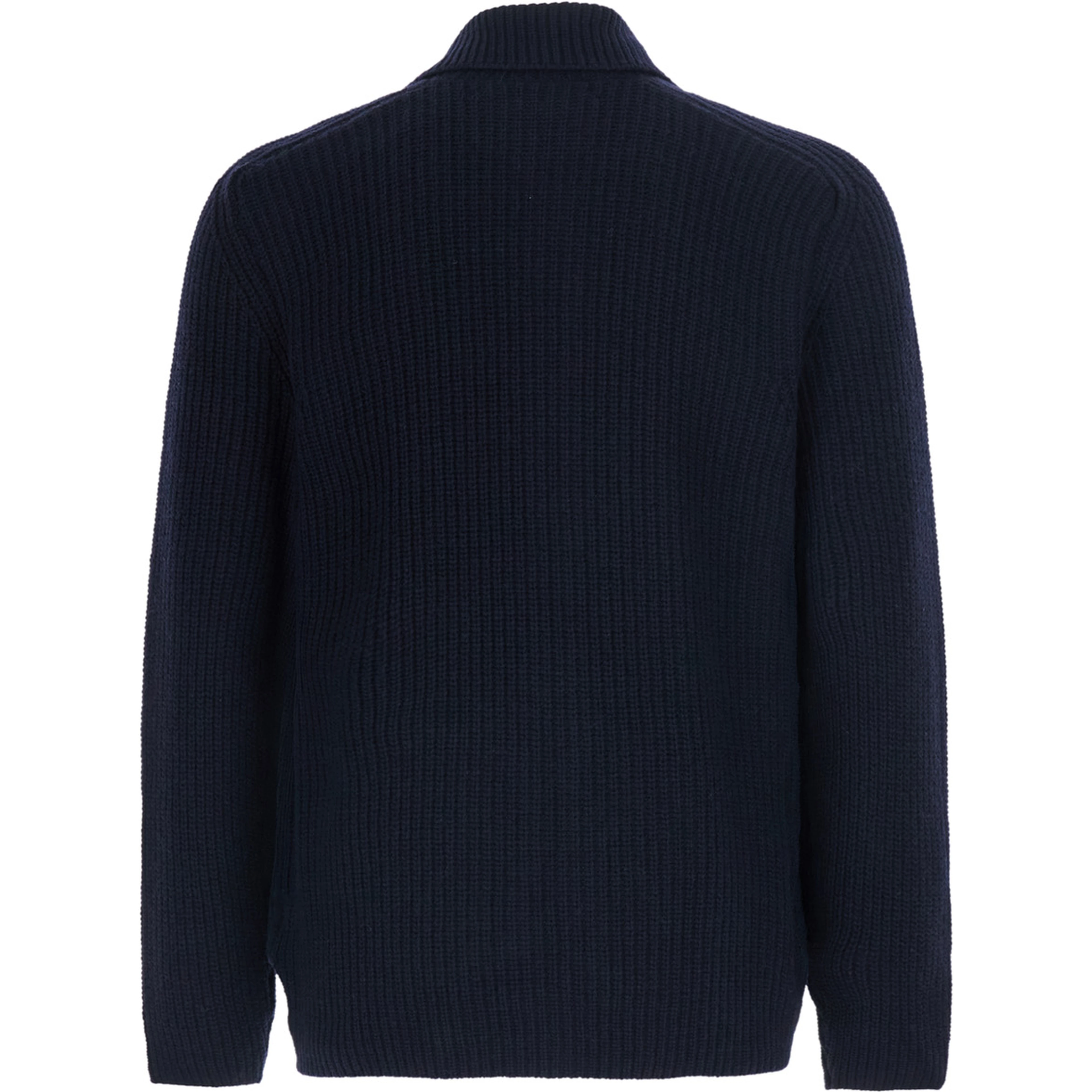 Blue Cardigan with zip closure and ribbed texture in Blend wool for men