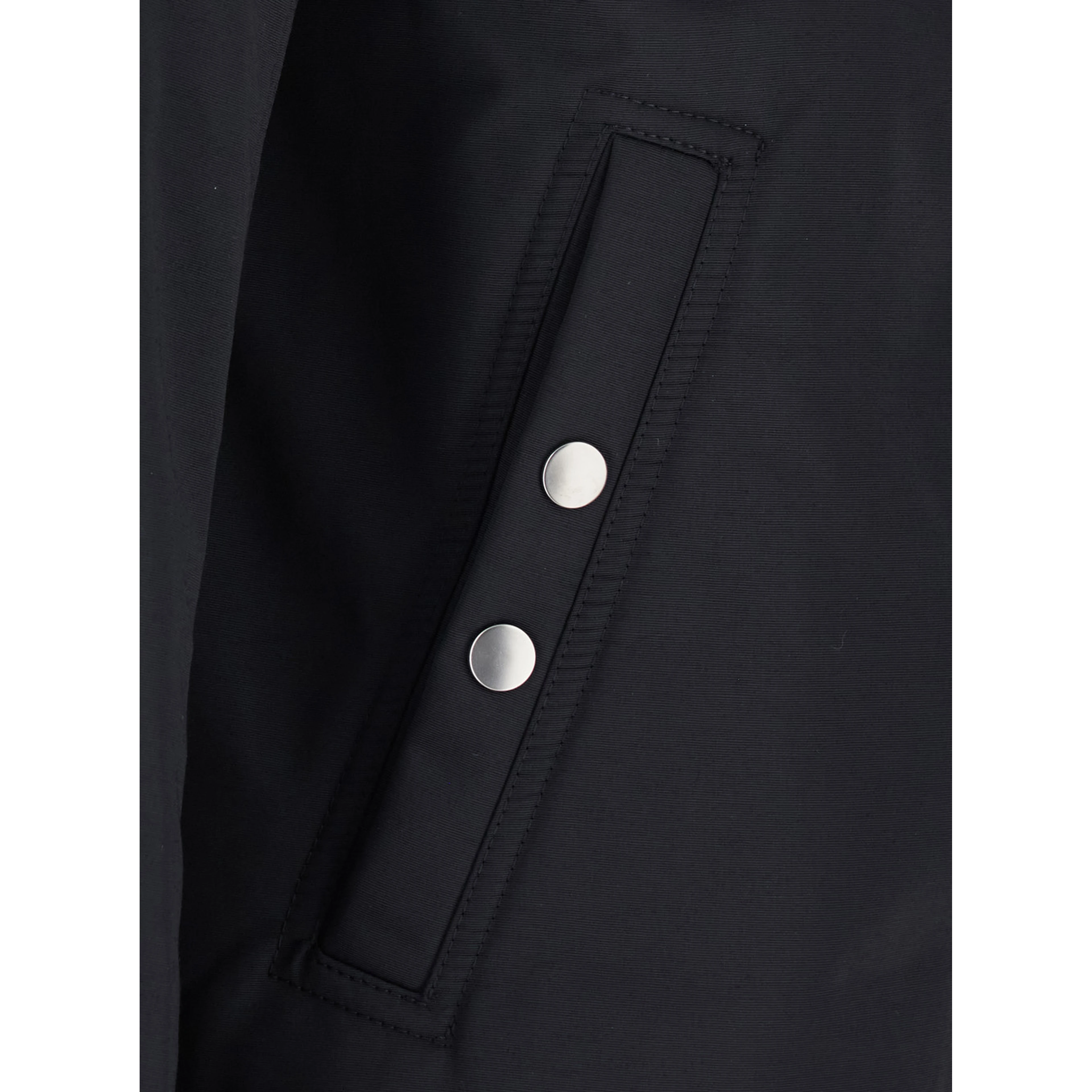 DracuFlight black Jacket with oversized high collar in tech fabric for men