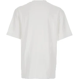 T-Shirt Le T-Shirt Gros Grain Crew Neck with Logo Patch on the Front in White Cotton for Men