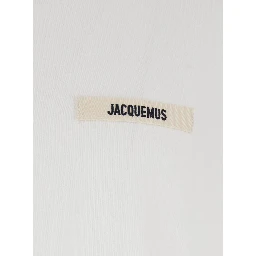 T-Shirt Le T-Shirt Gros Grain Crew Neck with Logo Patch on the Front in White Cotton for Men