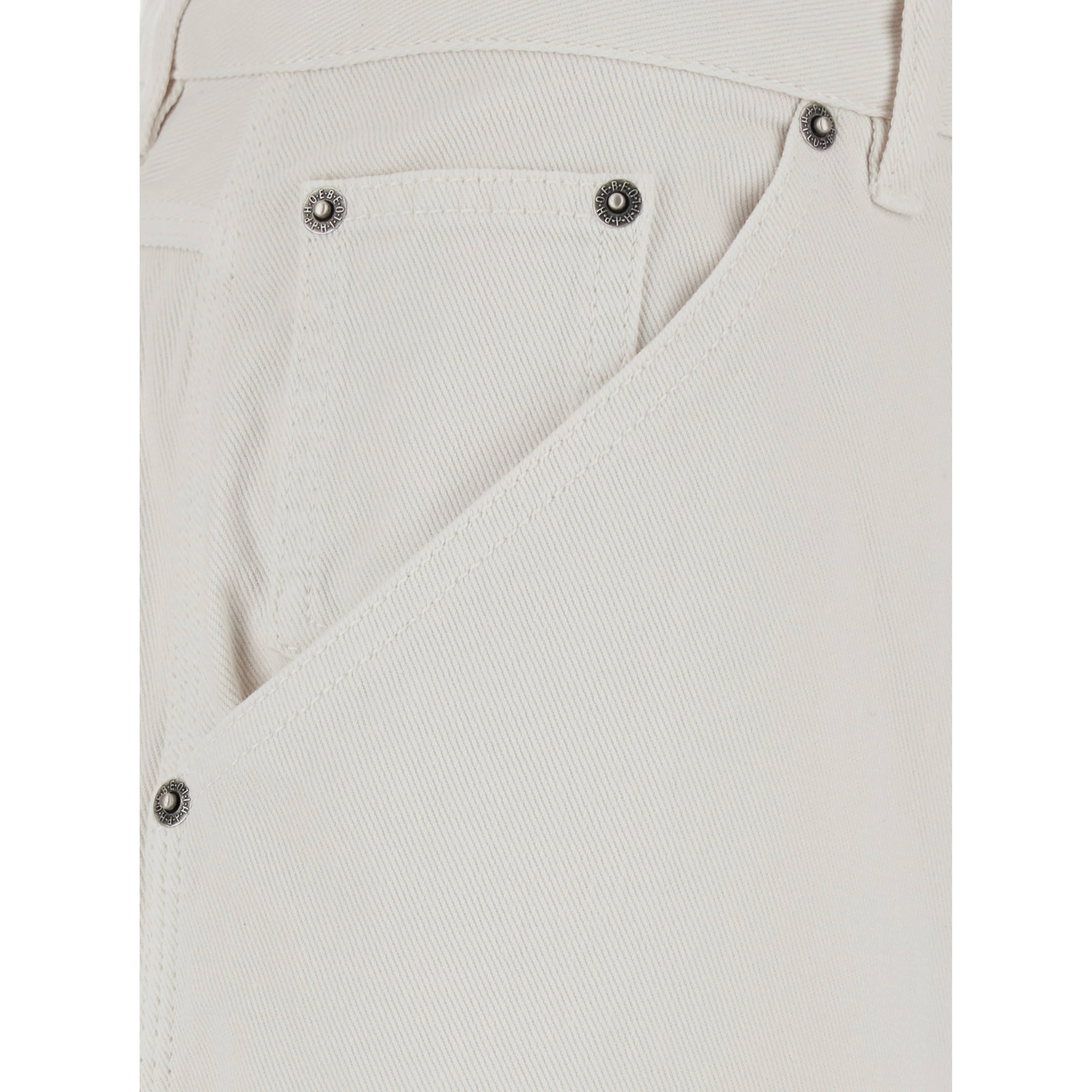 White jeans with wide leg in denim for women