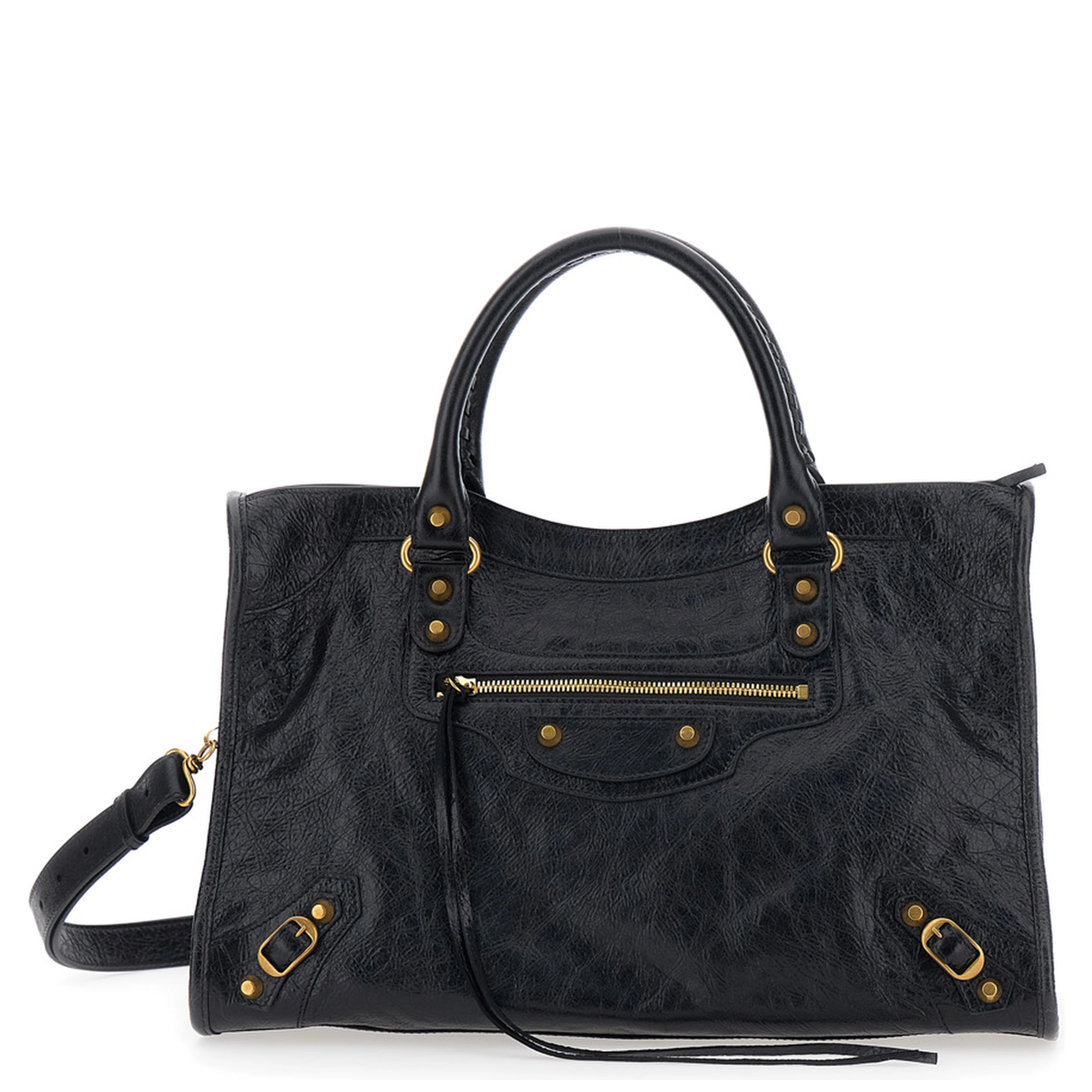 Handbag Le City Medium with Adjustable and Removable Black Leather Shoulder Strap for Women