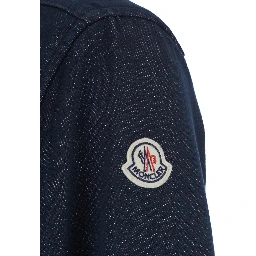 Blue Shirt with classic collar and two patch pockets on the front in denim for men