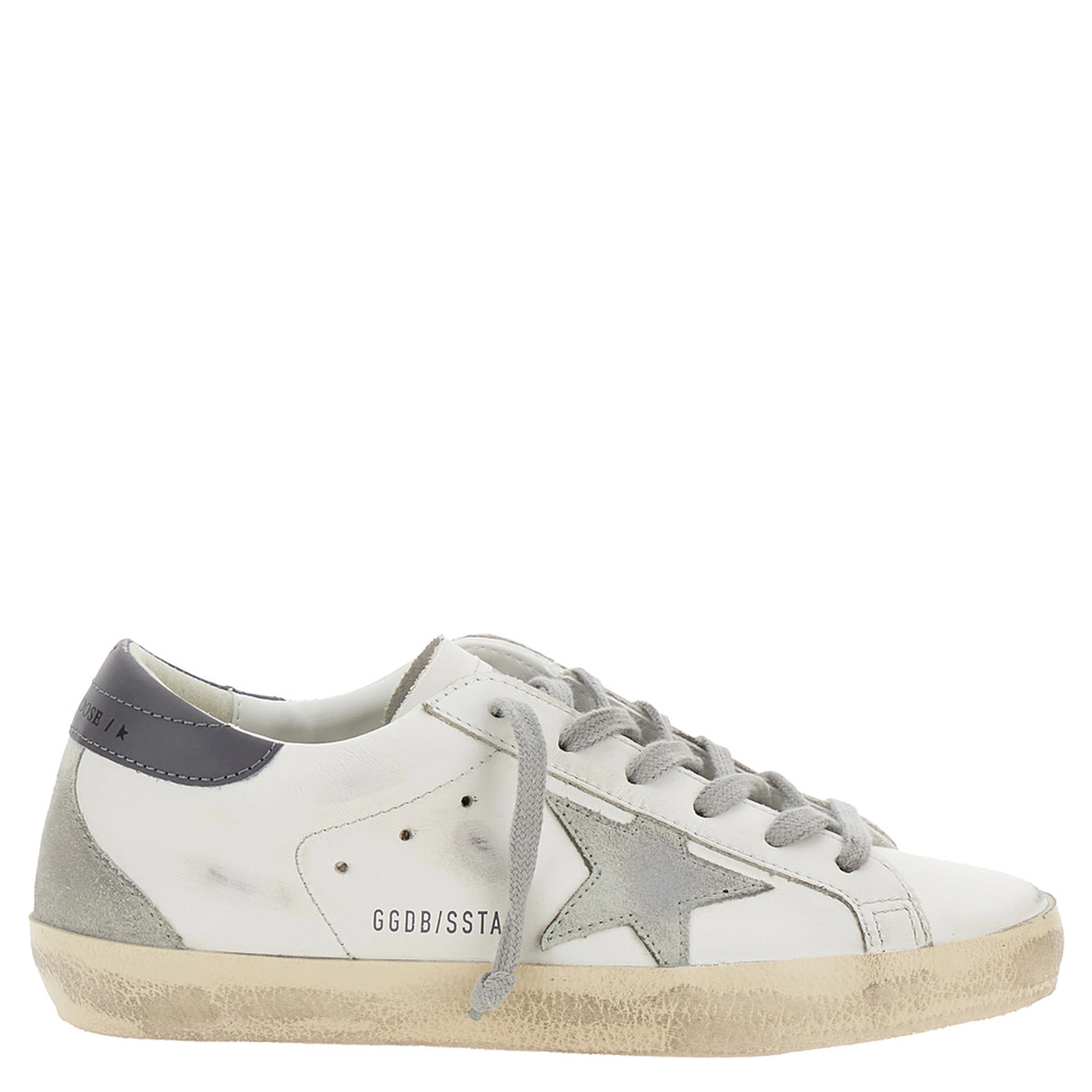 Low Sneakers Superstar with Vintage White Leather Star Patch for Women