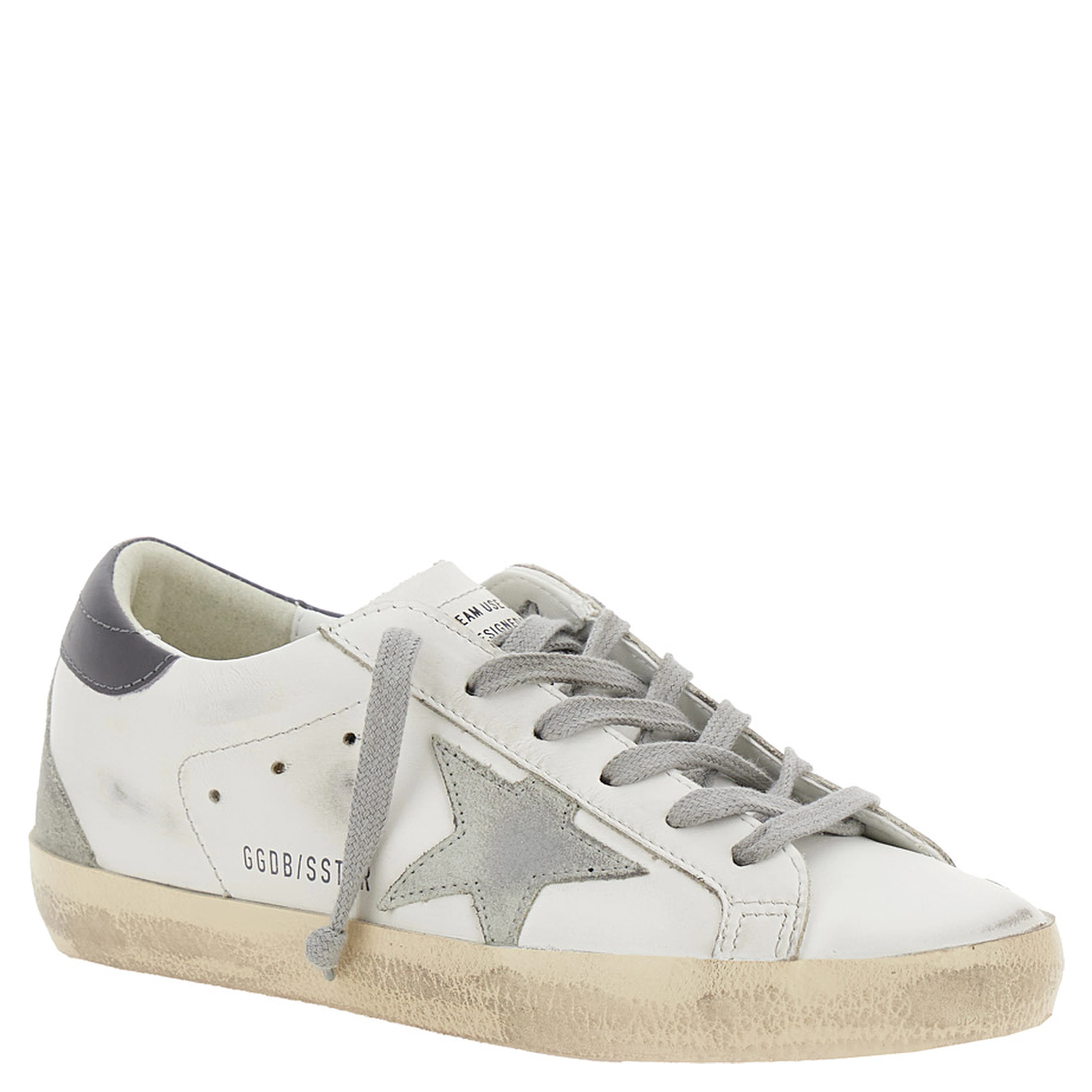 Low Sneakers Superstar with Vintage White Leather Star Patch for Women