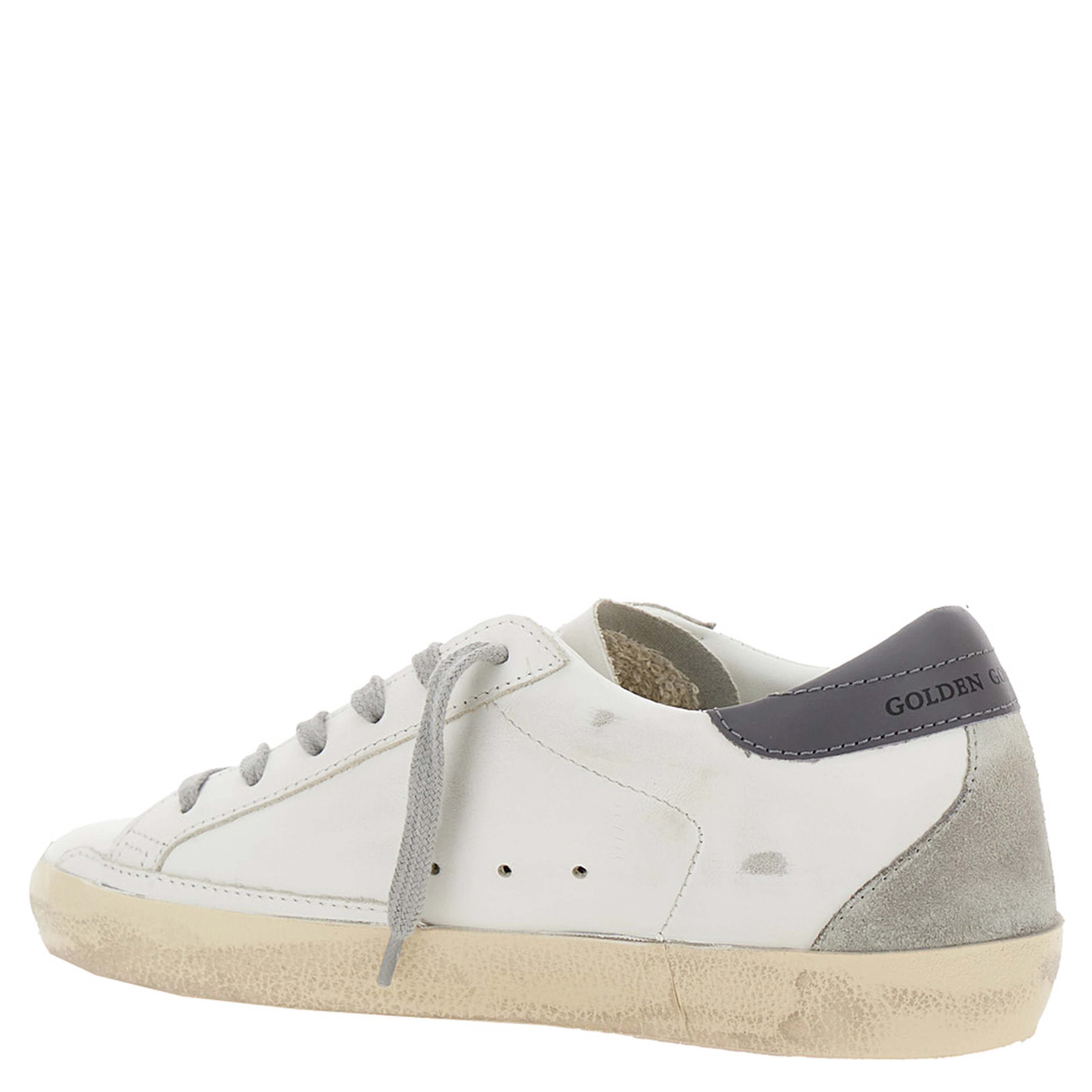 Low Sneakers Superstar with Vintage White Leather Star Patch for Women