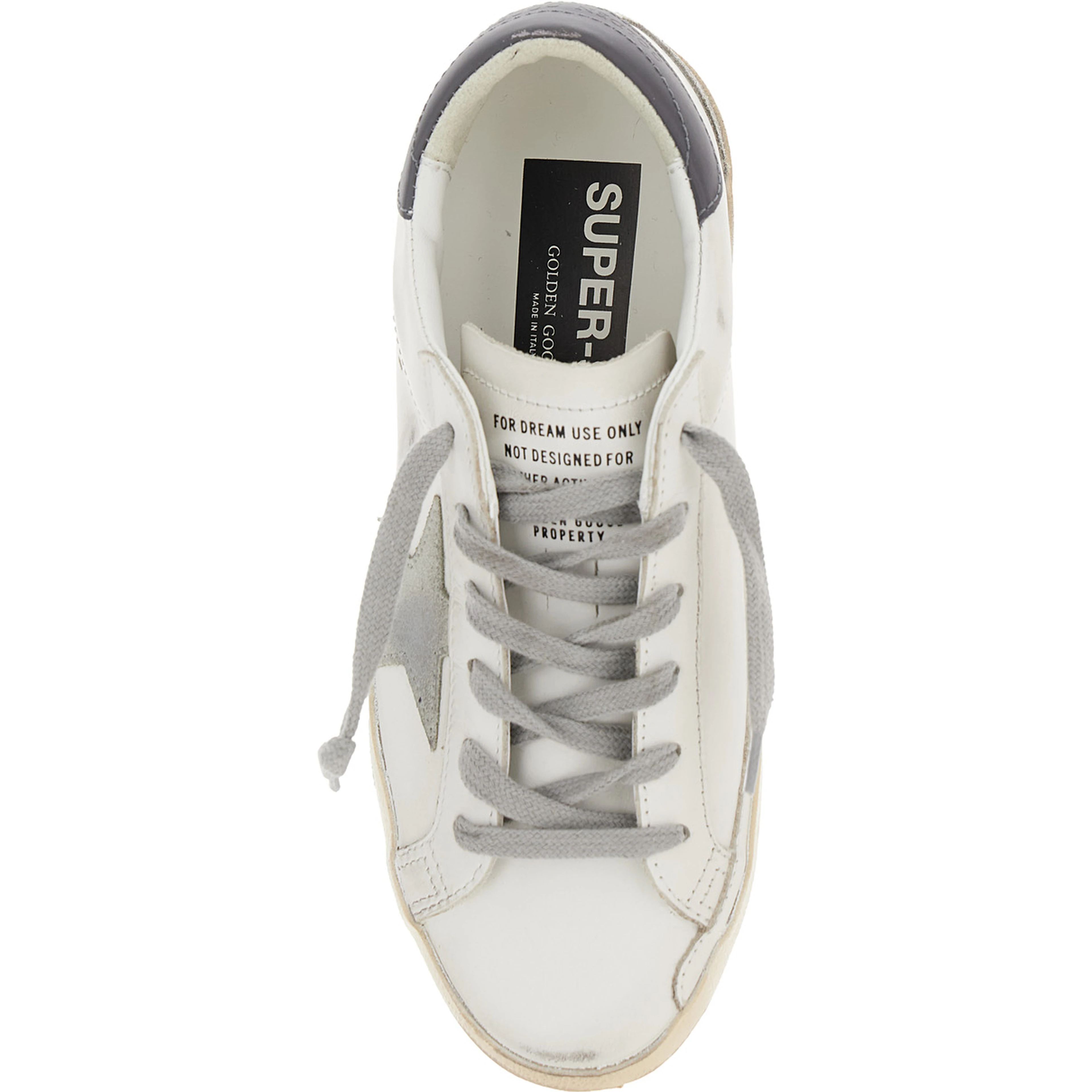 Low Sneakers Superstar with Vintage White Leather Star Patch for Women
