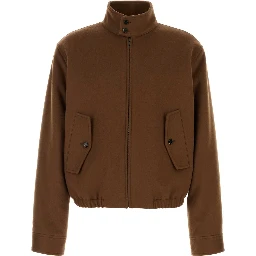 BLOUSON IN LANA CASHMERE CON COLLO STAND E POLSINI