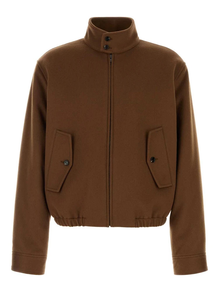 BLOUSON IN LANA CASHMERE CON COLLO STAND E POLSINI
