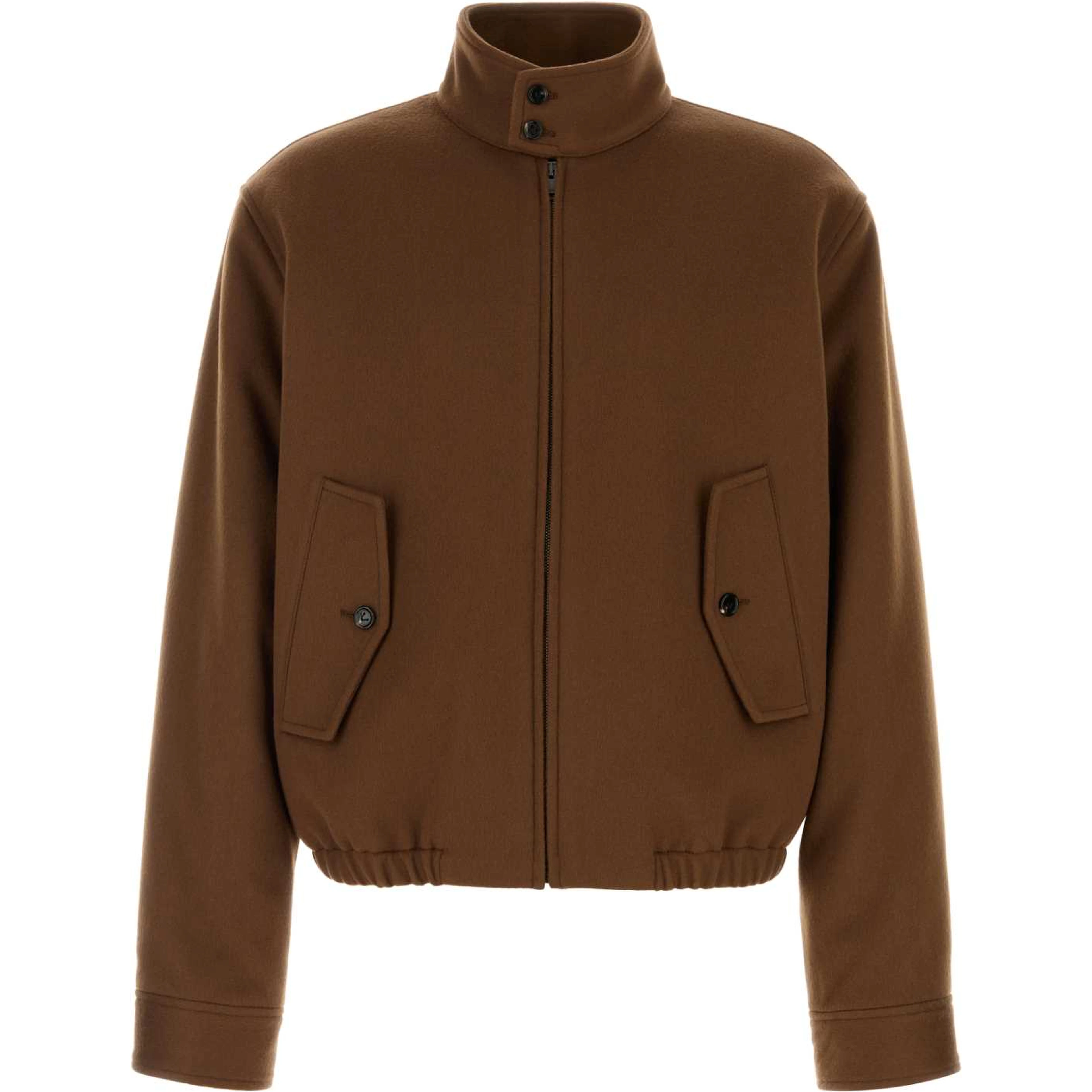 BLOUSON IN LANA CASHMERE CON COLLO STAND E POLSINI