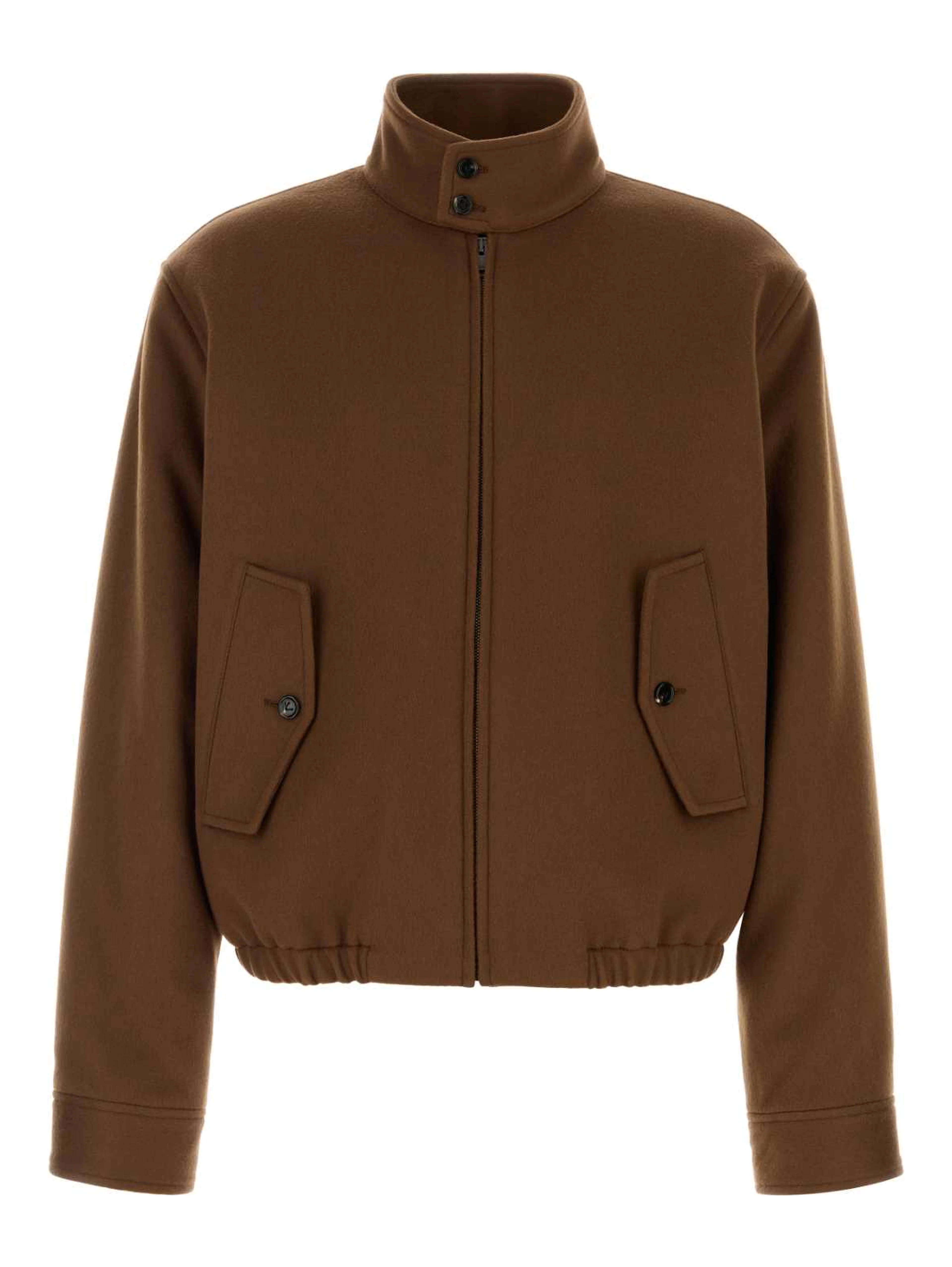 BLOUSON IN LANA CASHMERE CON COLLO STAND E POLSINI