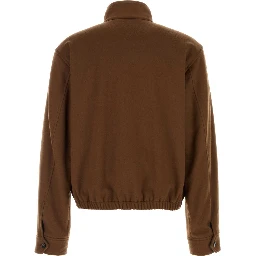 BLOUSON IN LANA CASHMERE CON COLLO STAND E POLSINI