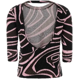 3/4 SLEEVE TOP - PRINTED - PRINTED WOOL