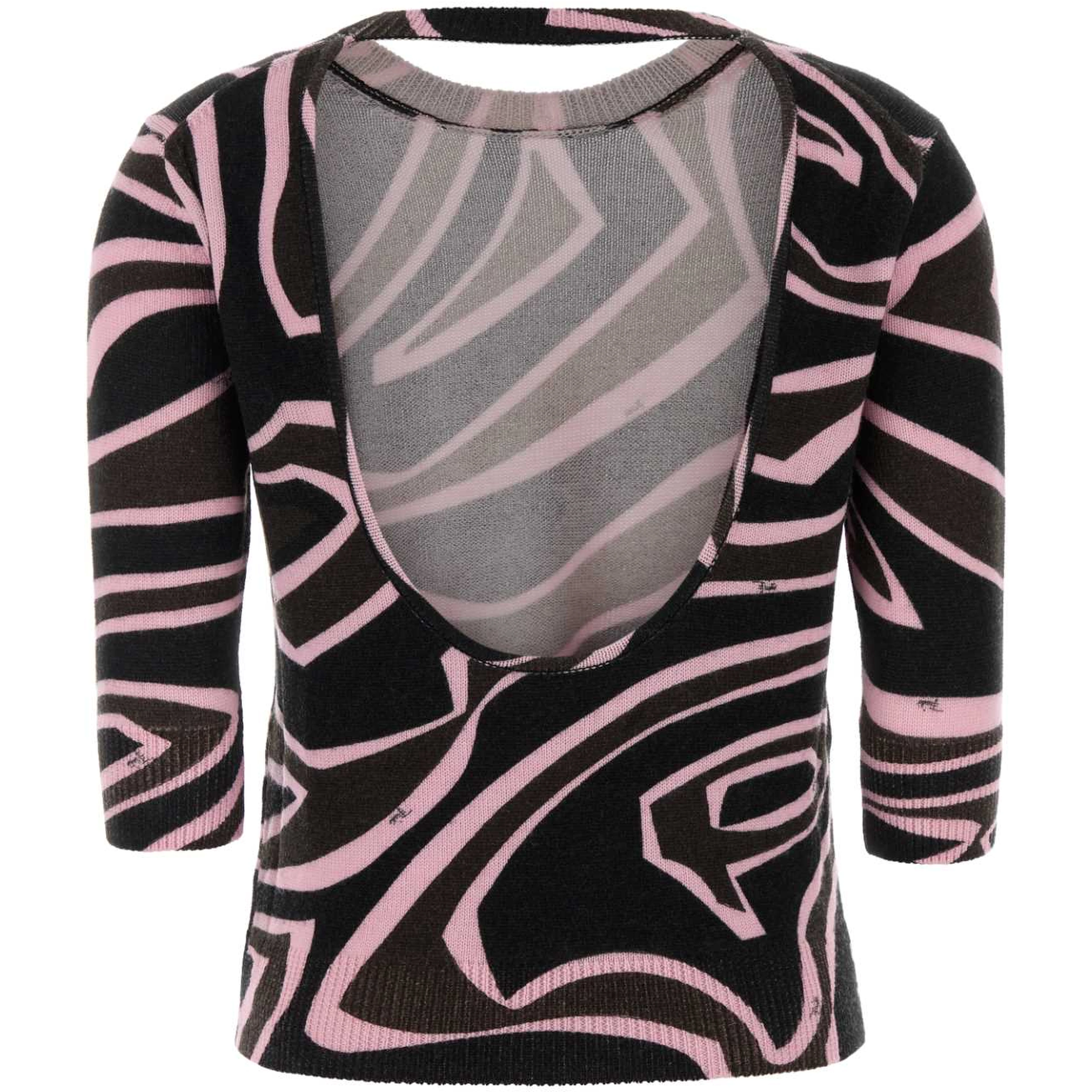 3/4 SLEEVE TOP - PRINTED - PRINTED WOOL
