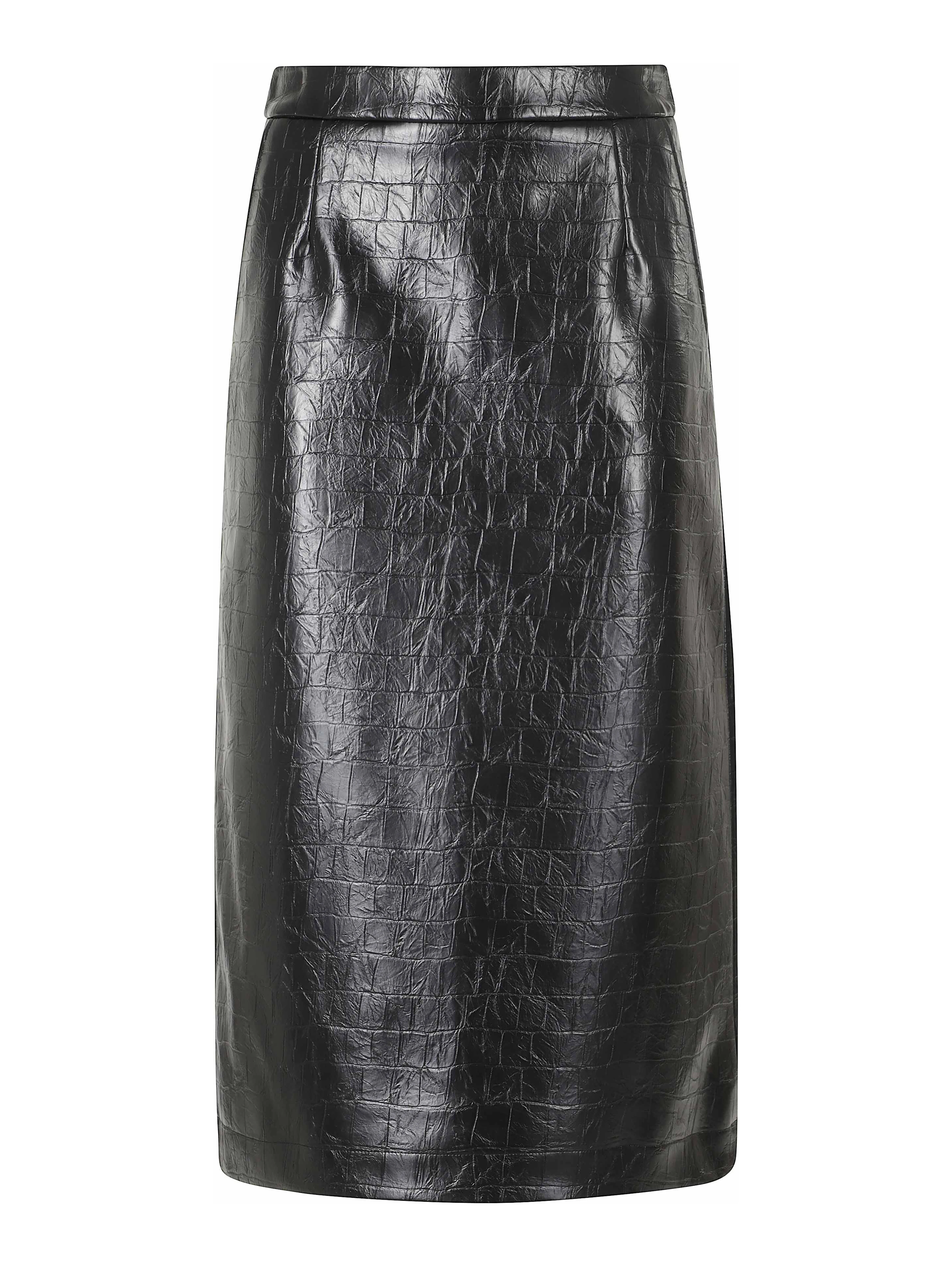 FAUX LEATHER SKIRT
