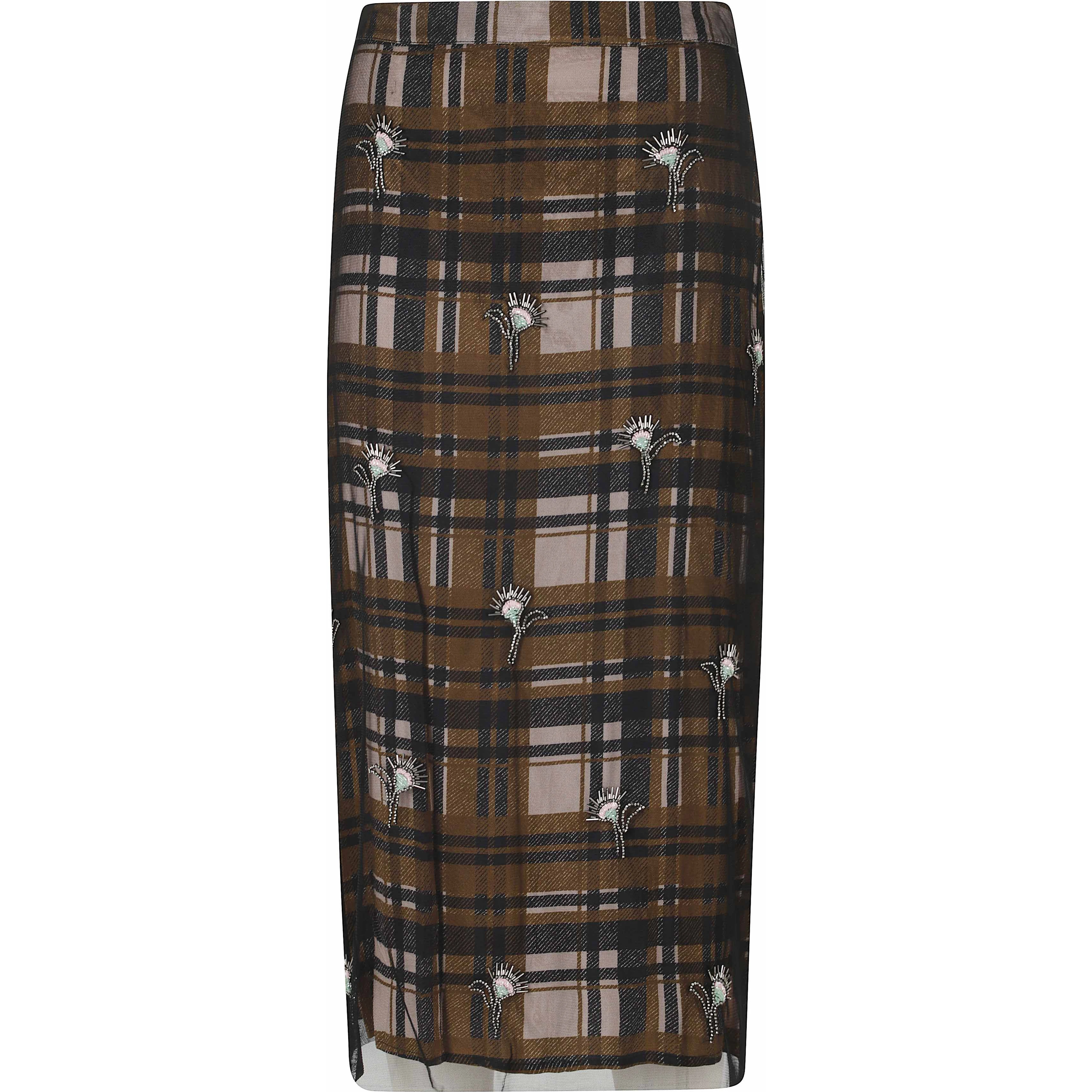 EMBELLISHED MESH SKIRT