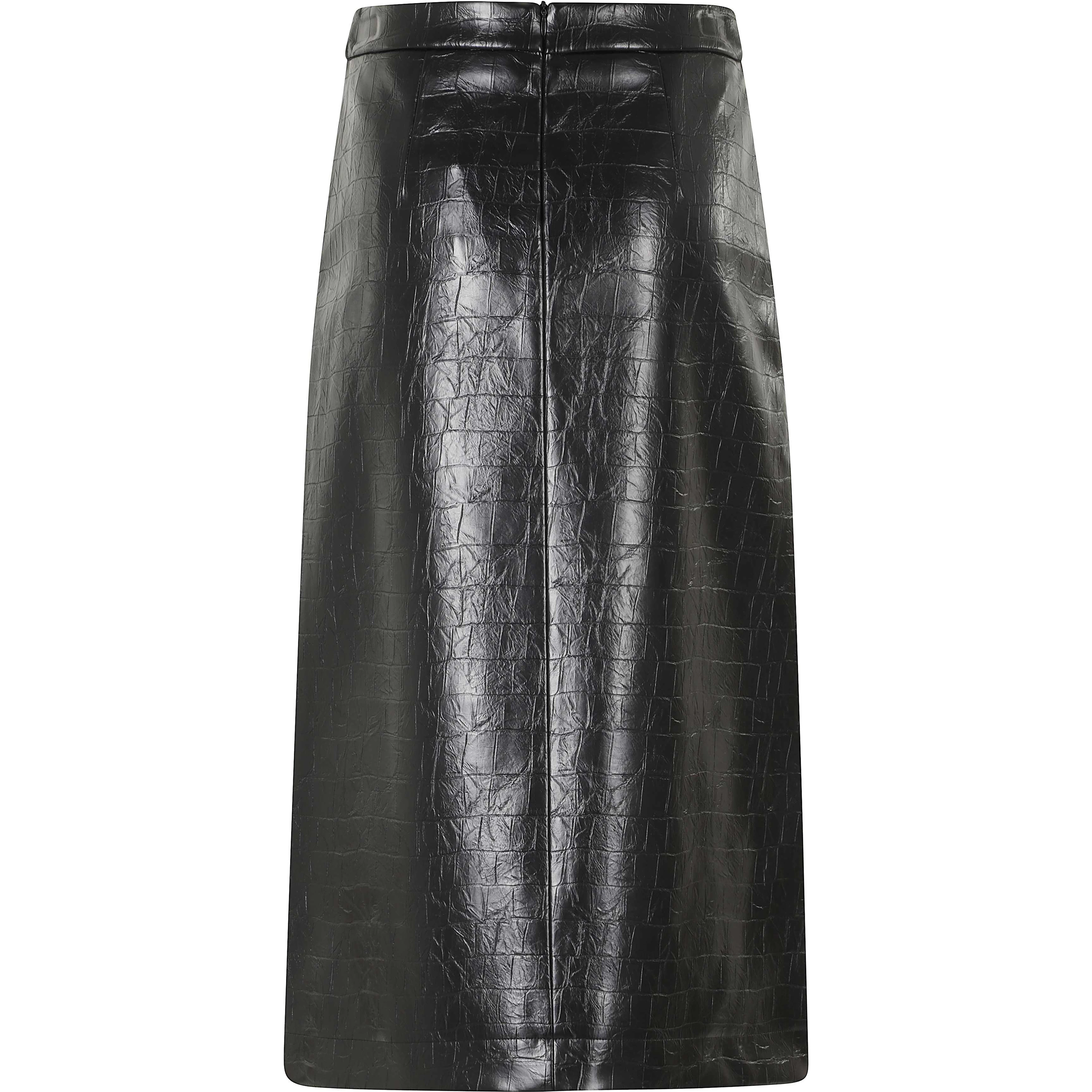 FAUX LEATHER SKIRT