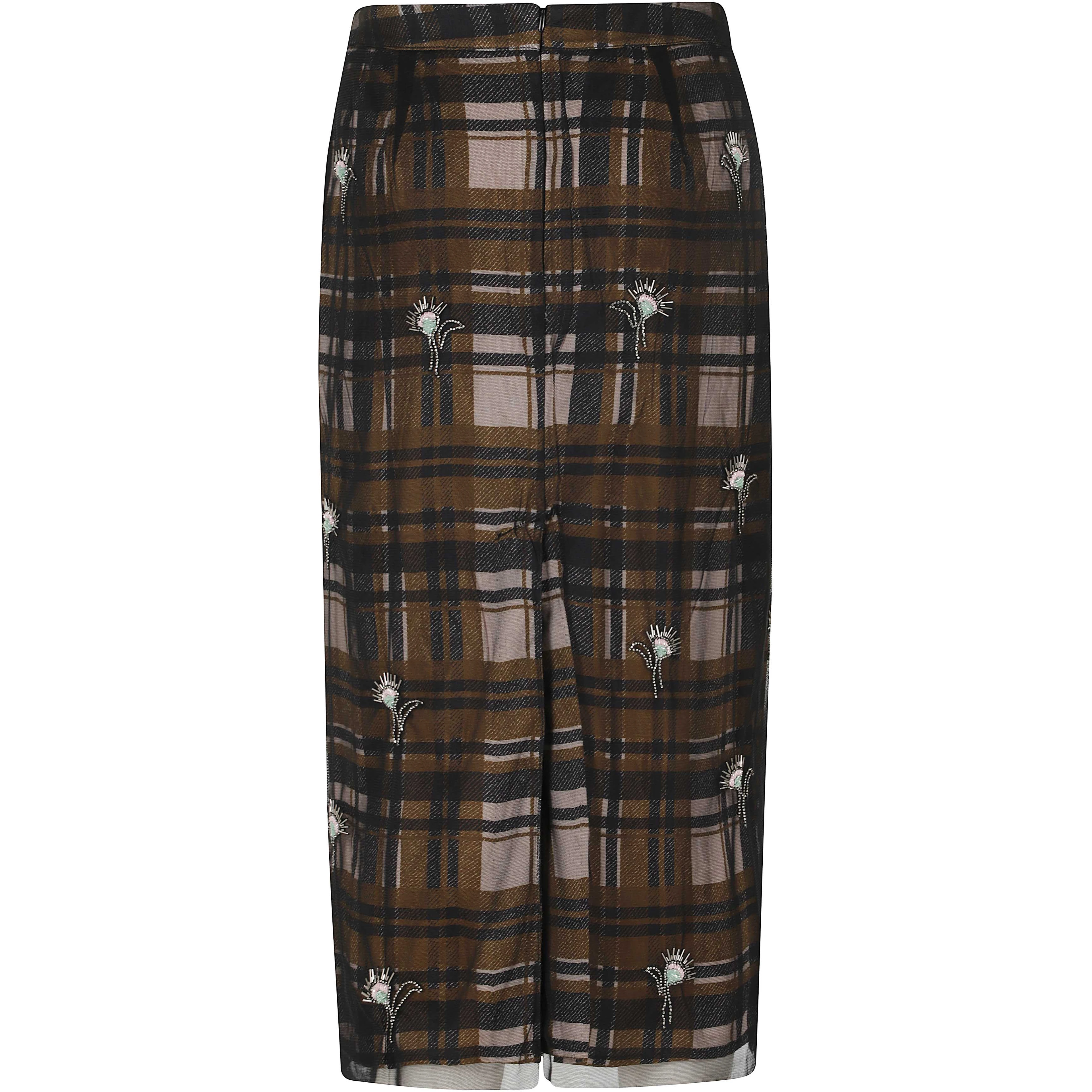 EMBELLISHED MESH SKIRT