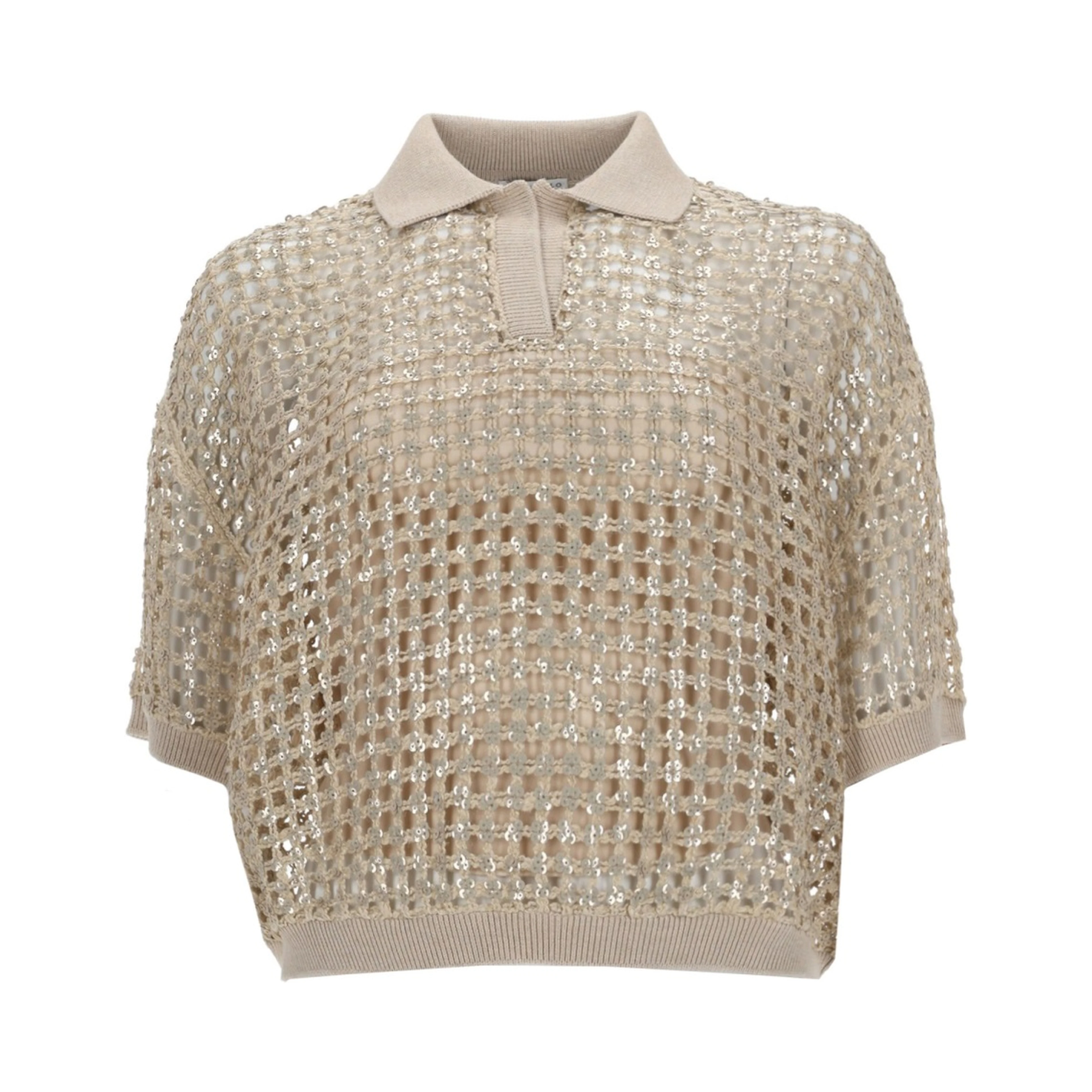 SILK AND LINEN KNIT POLO SHIRT