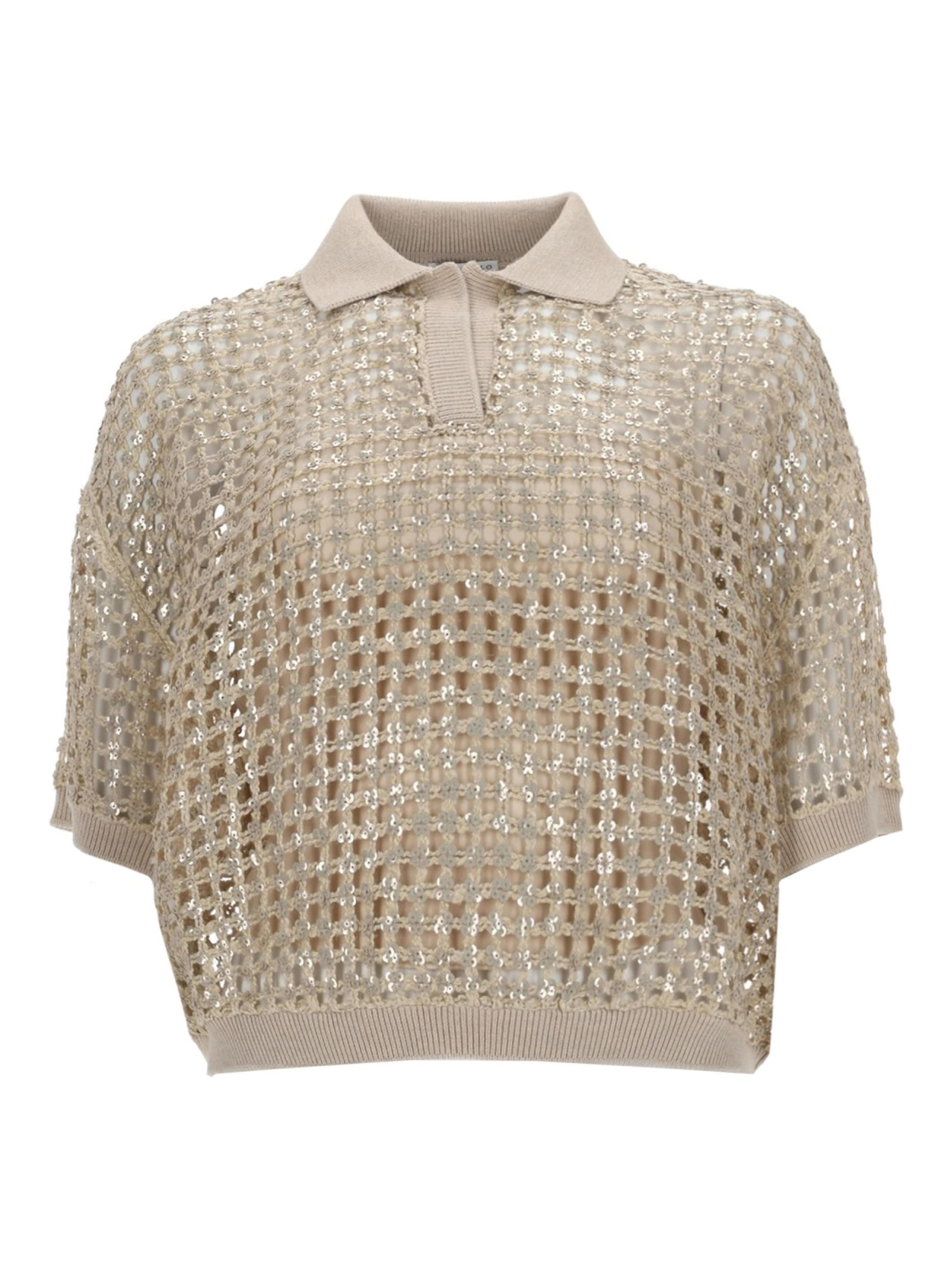 SILK AND LINEN KNIT POLO SHIRT