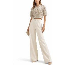 SILK AND LINEN KNIT POLO SHIRT
