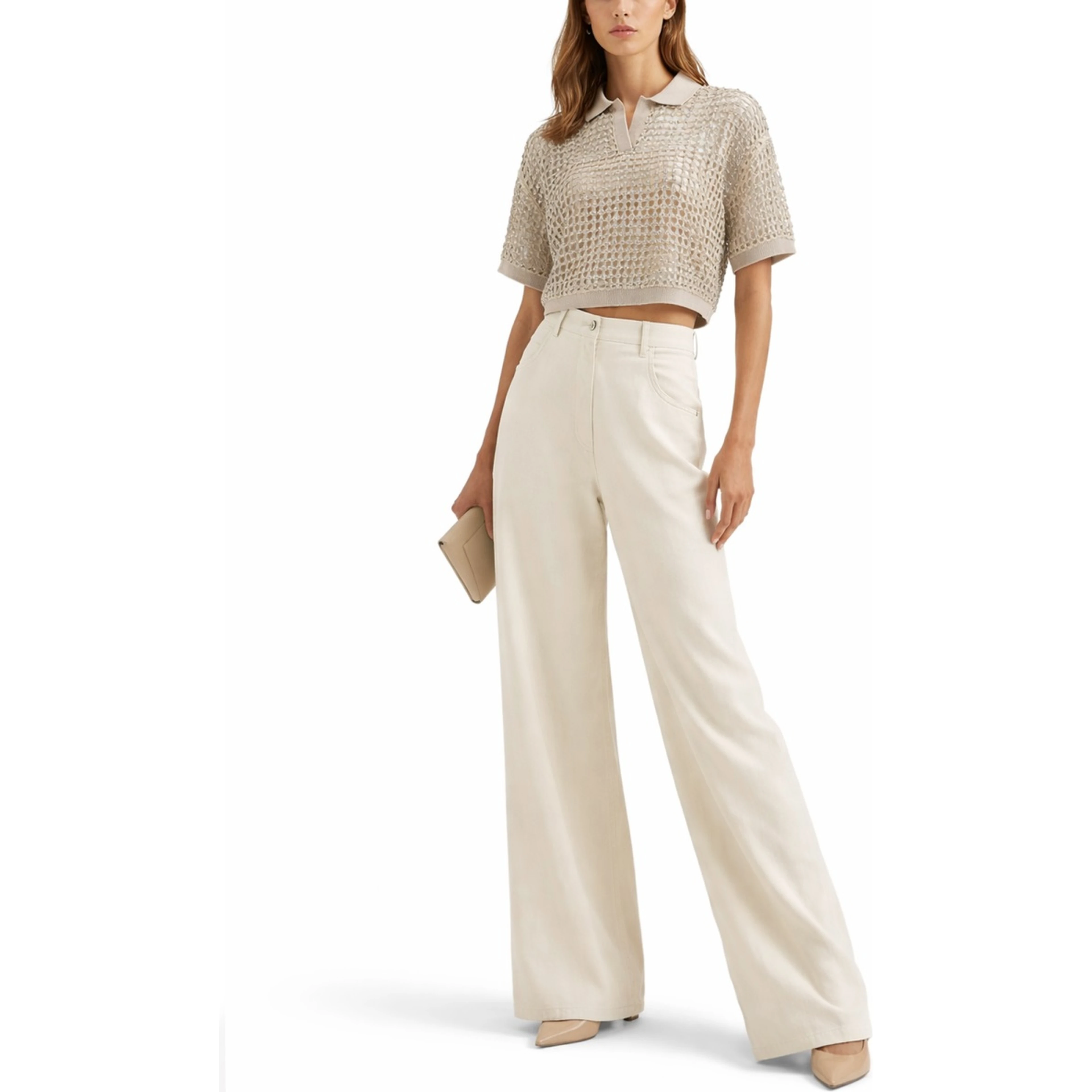 SILK AND LINEN KNIT POLO SHIRT