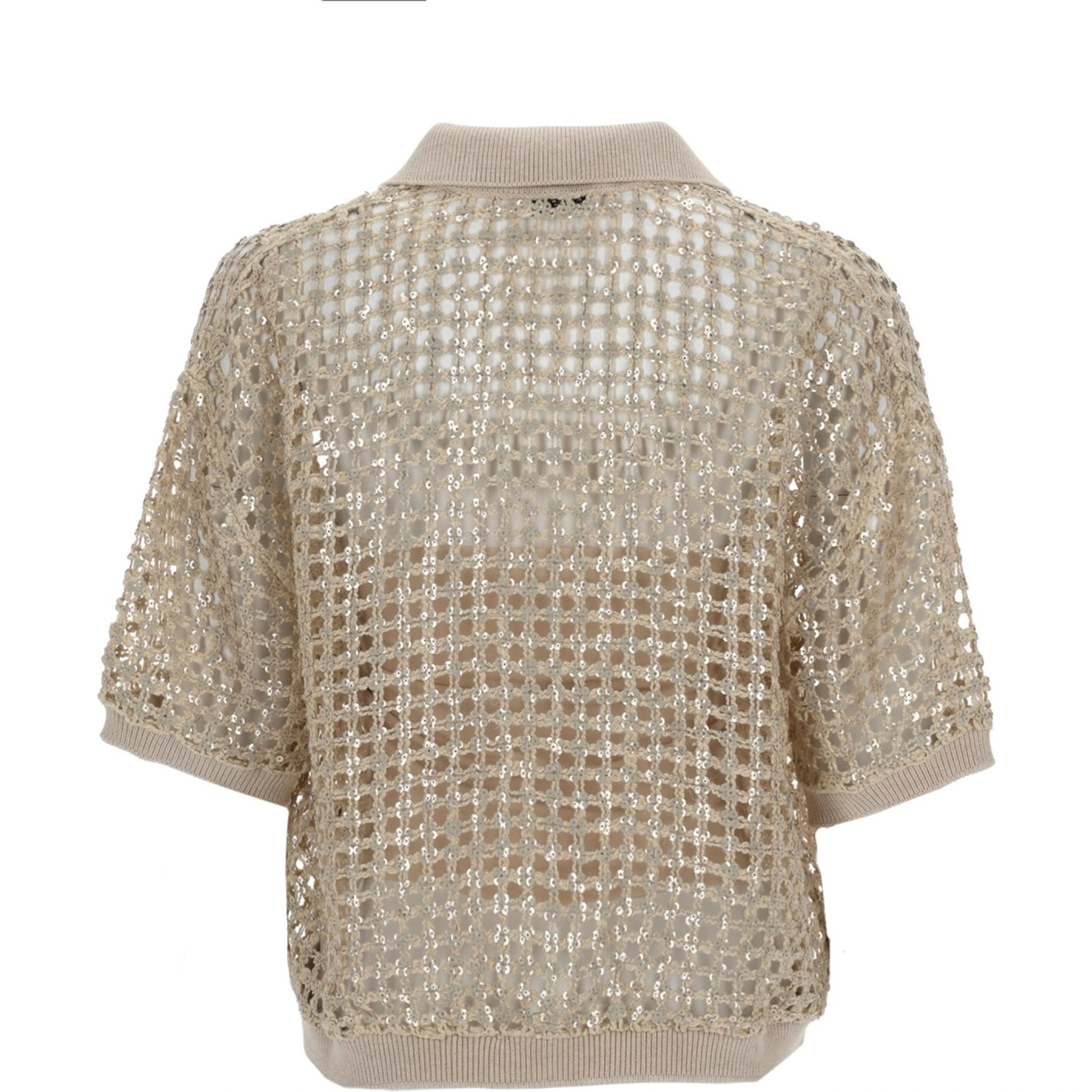 SILK AND LINEN KNIT POLO SHIRT