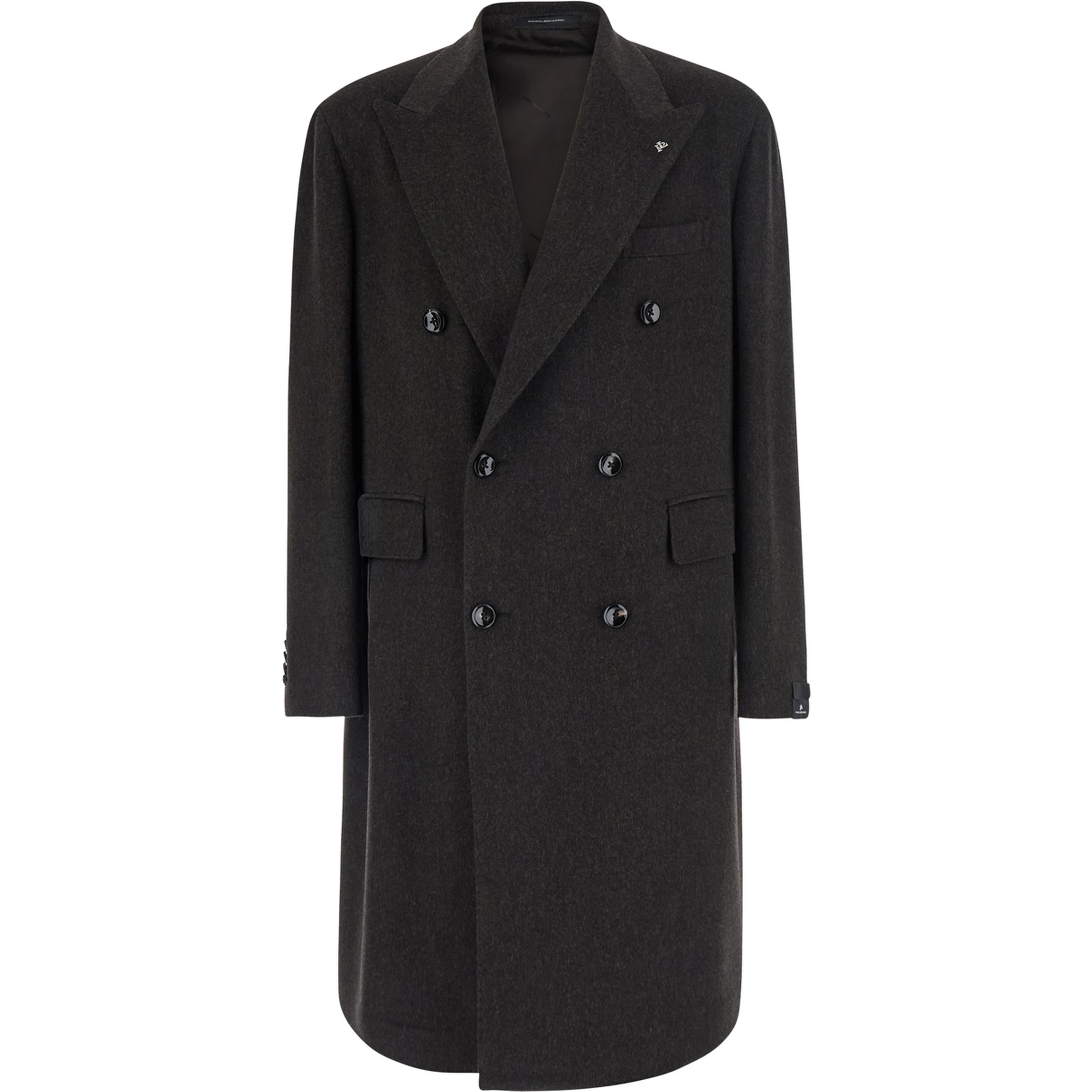 Brown Coat with Notched Revers and Button Closure