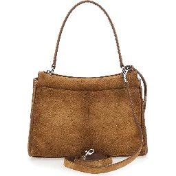 Small Rodeo Brown Handbag with Detachable Key Holder in Suede Woman